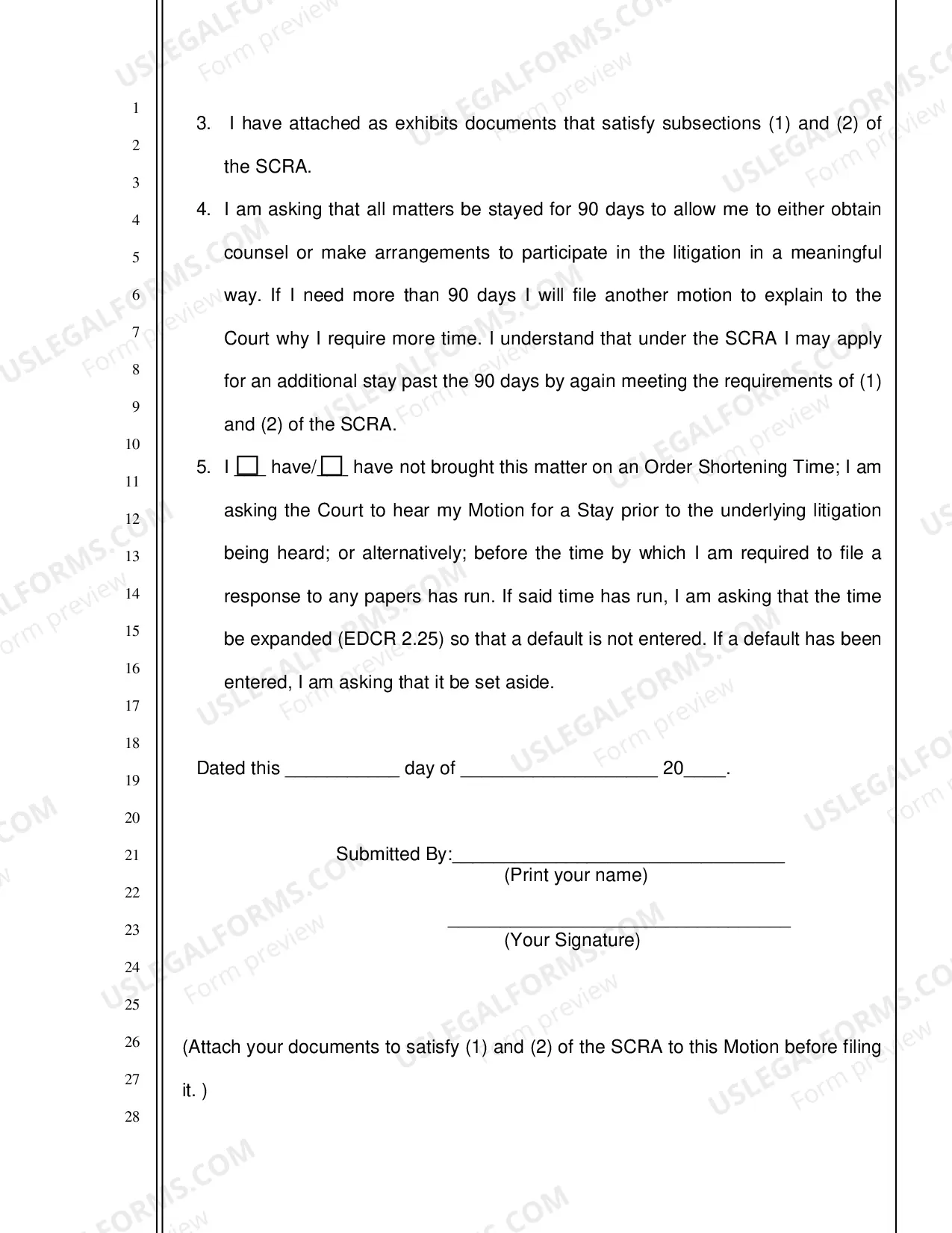 Preview Motion For Stay