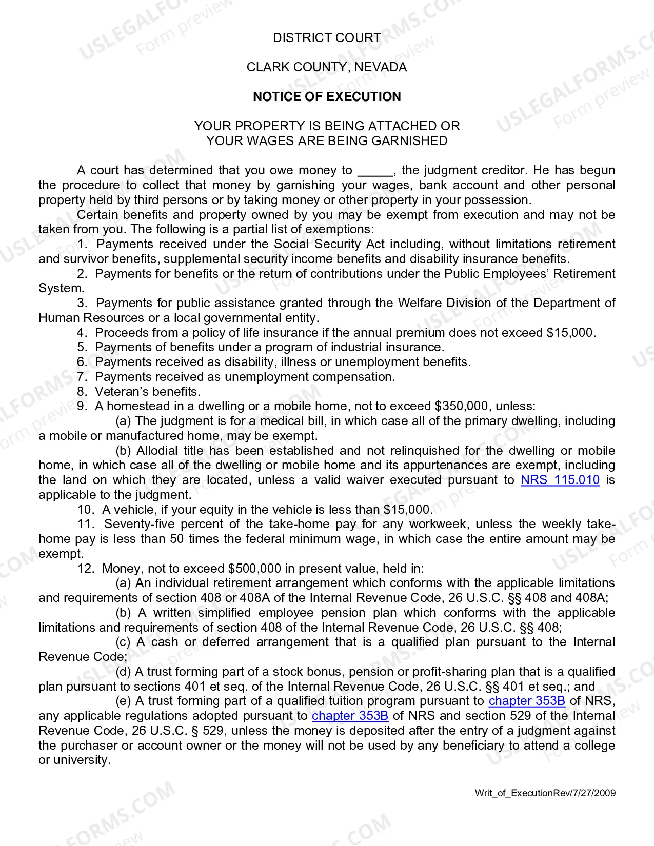 Preview Writ of Execution