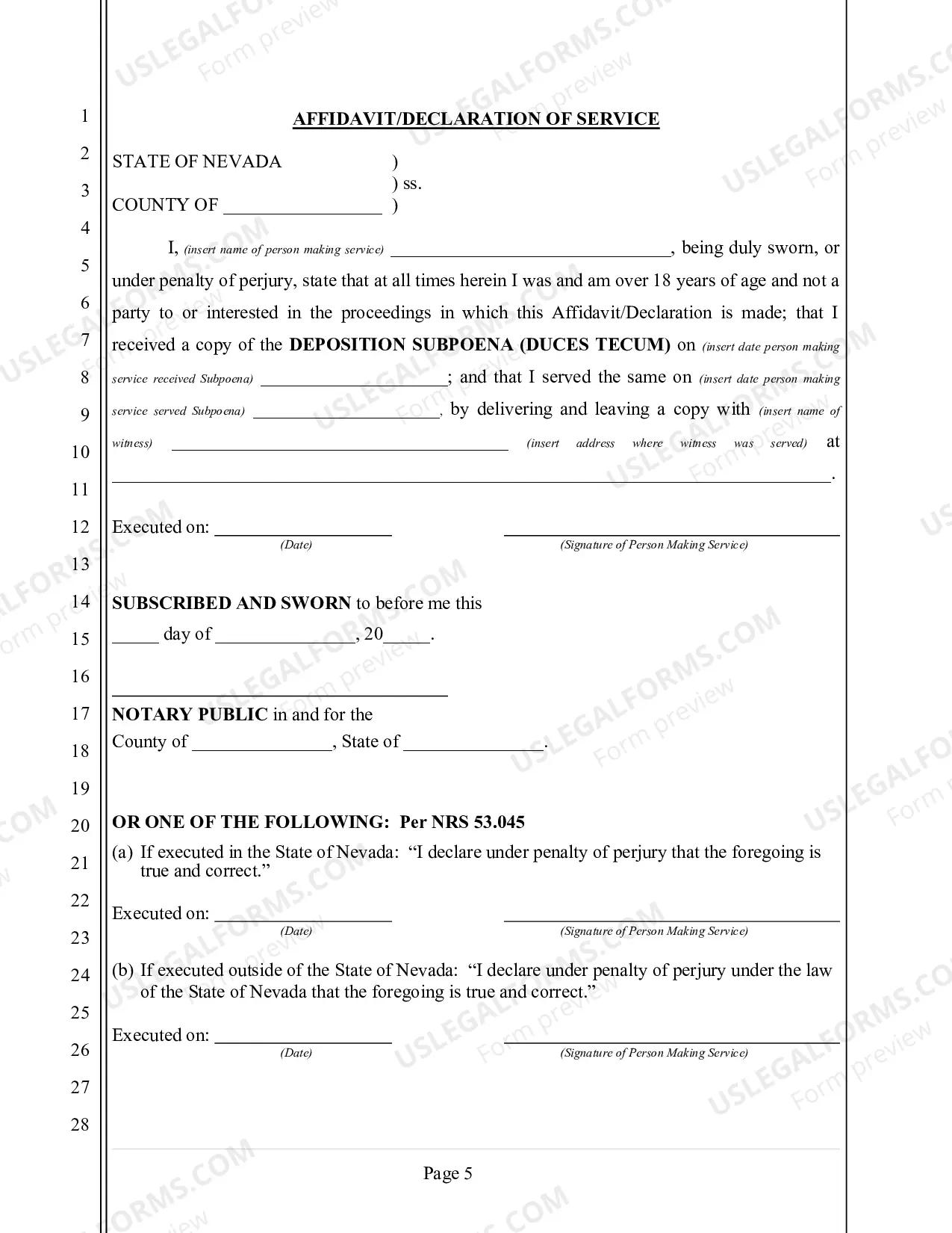 Preview Subpoena for Appearance at Deposition (with Documents)