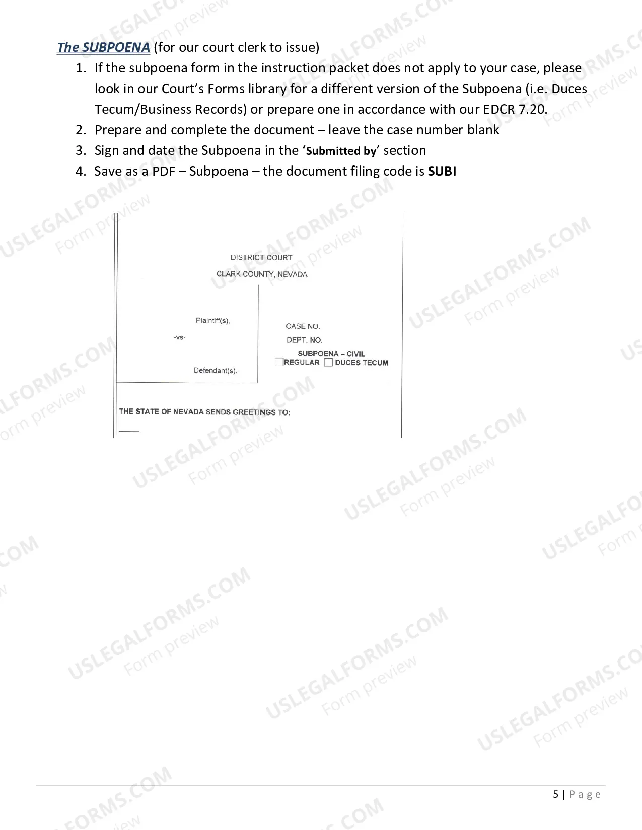Preview Foreign Deposition Packet