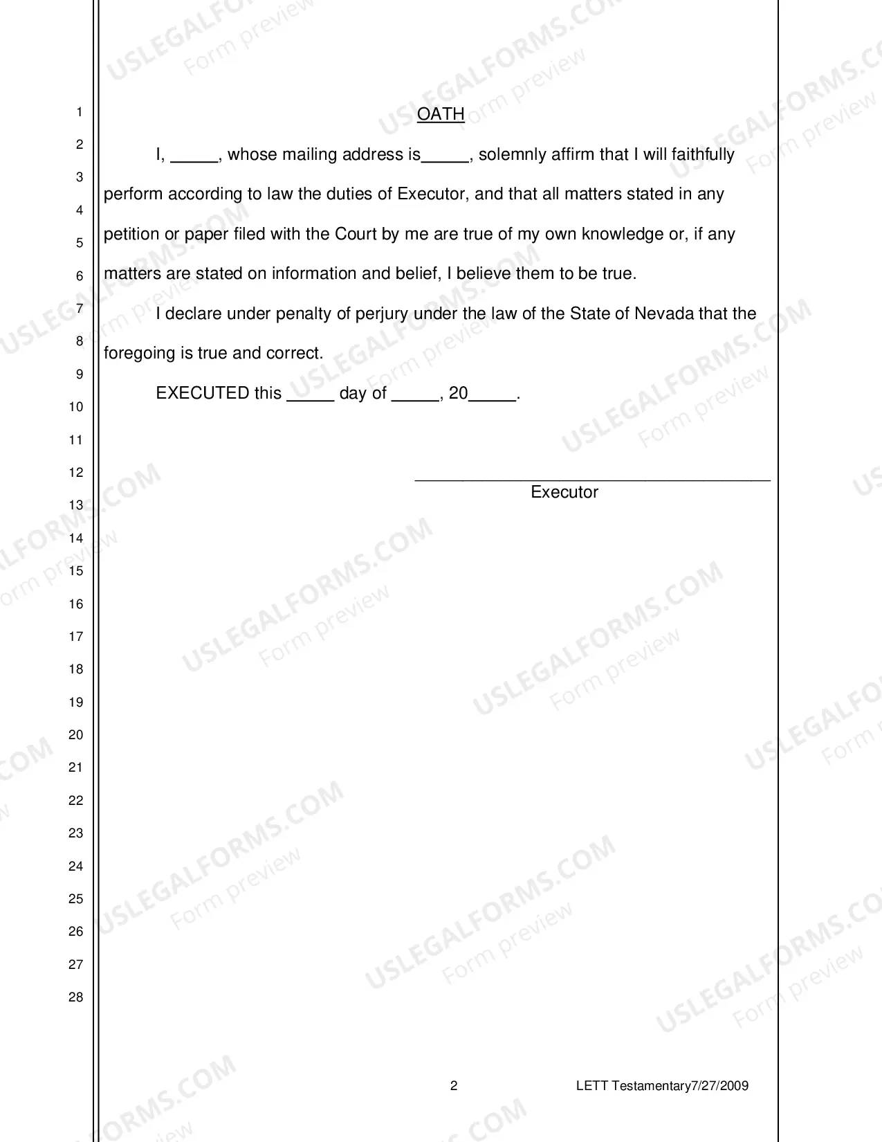Preview Letters Testamentary