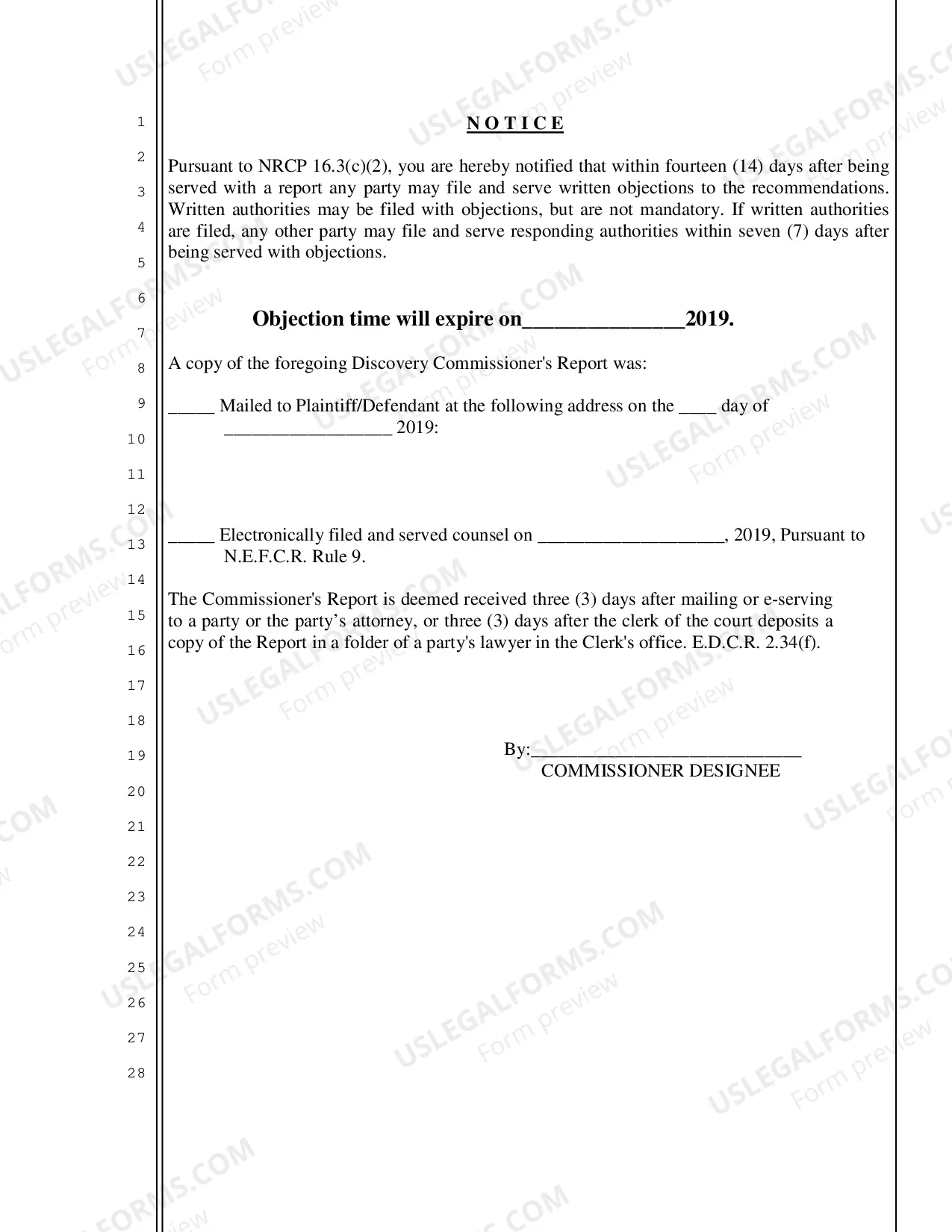 Preview Discovery Commissioners Report And Recommendations