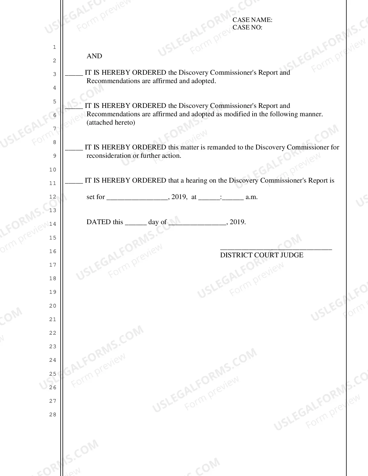 Preview Discovery Commissioners Report And Recommendations