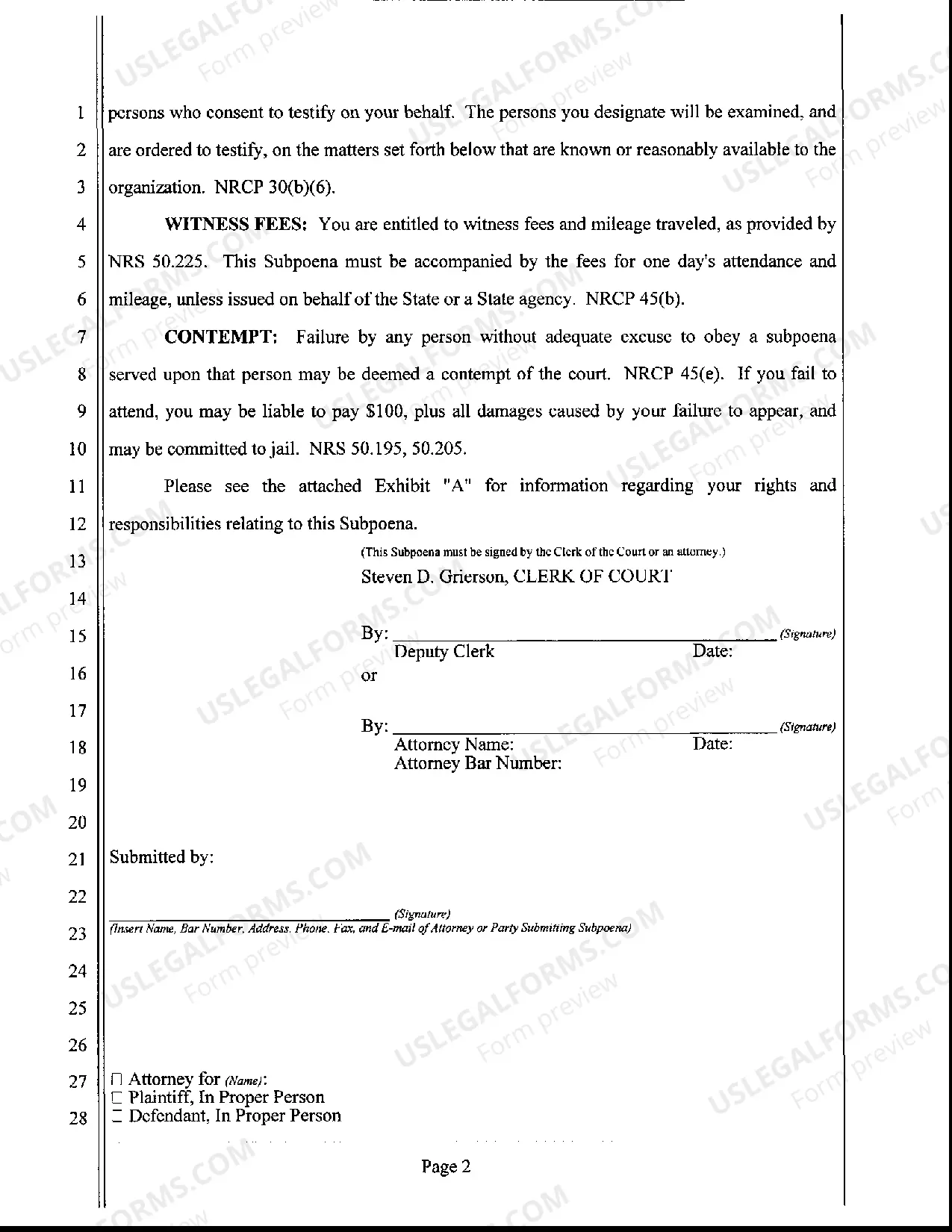 Preview Deposition Subpoena