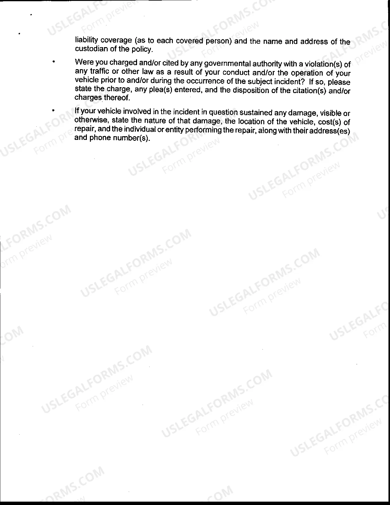 Preview Interrogatories