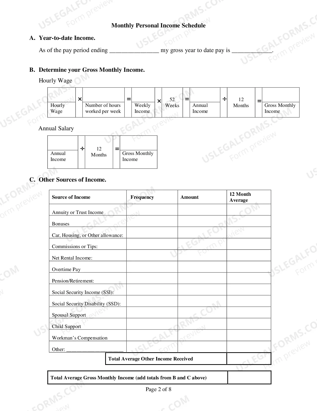 Preview Financial Disclosure Form