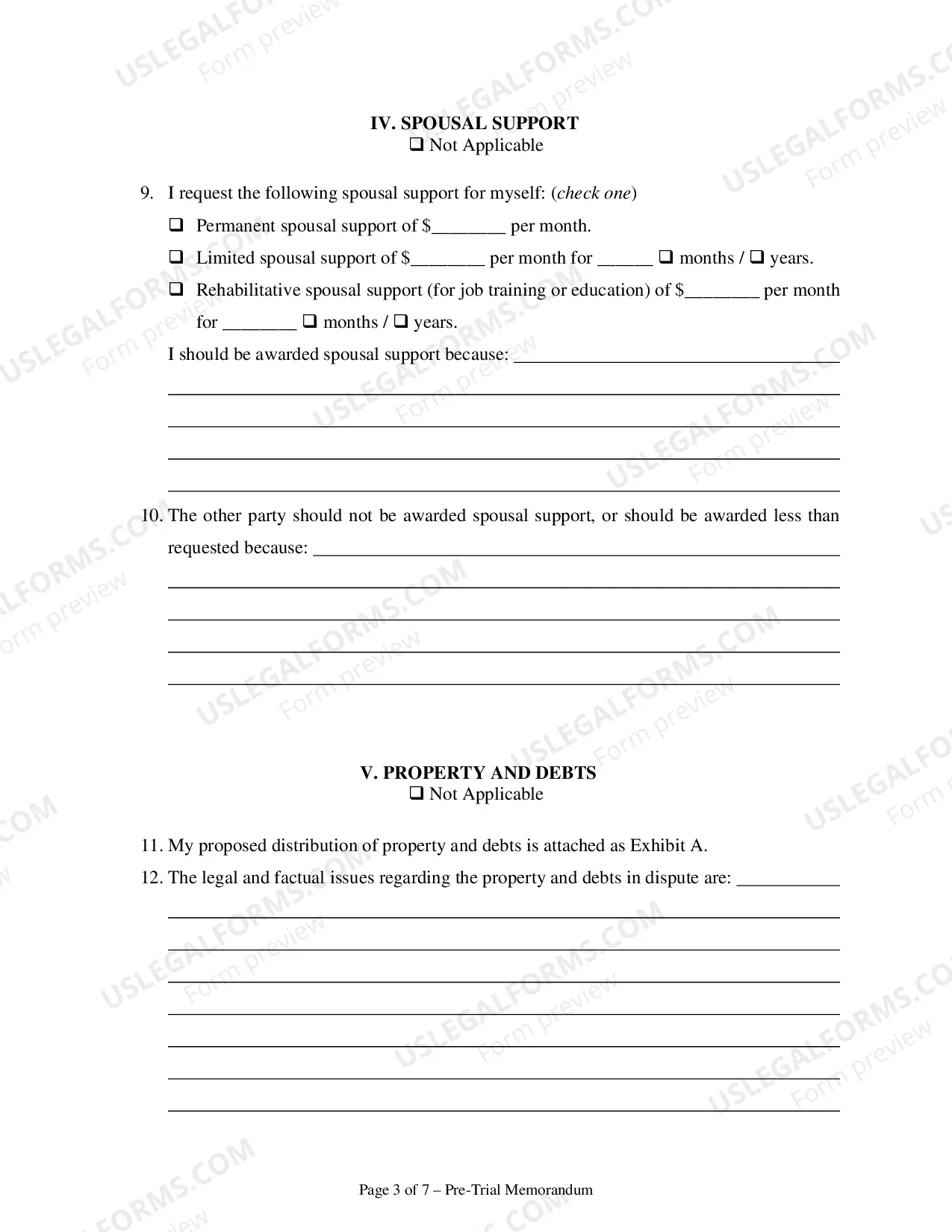 Preview Pre-Trial Memorandum