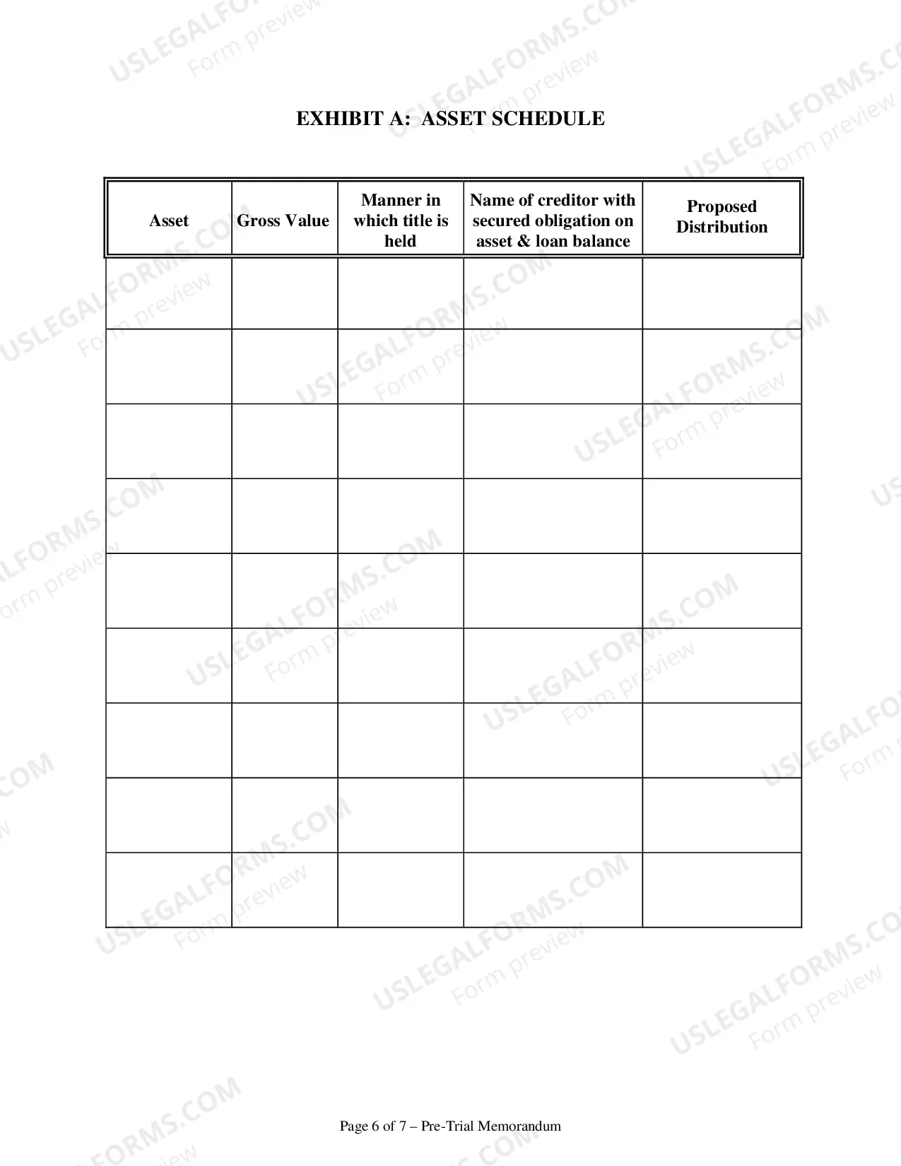 Preview Pre-Trial Memorandum