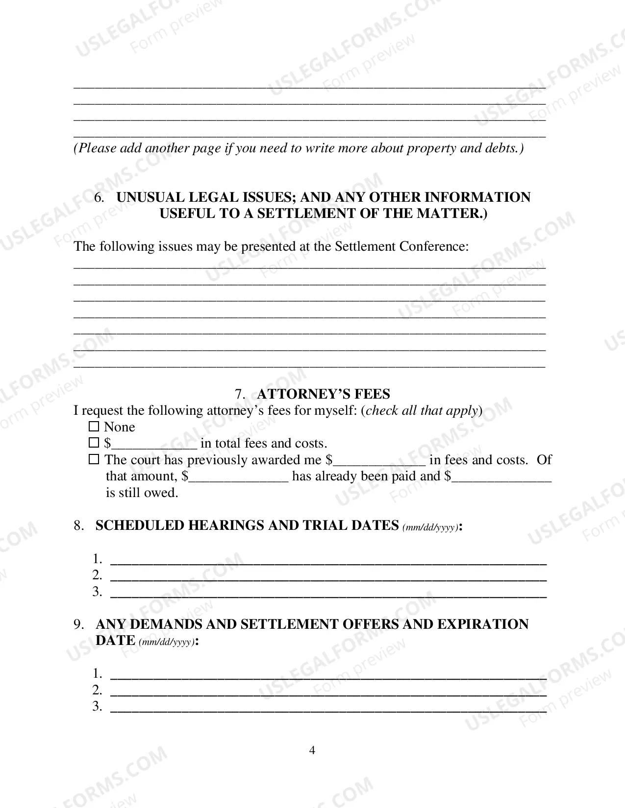 Preview Settlement Brief