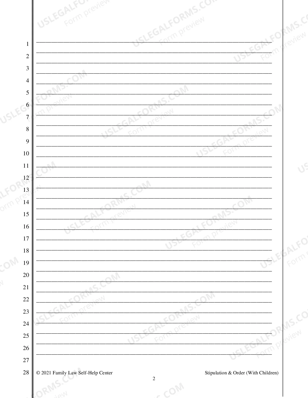 Preview Stipulation and Order Regarding Children