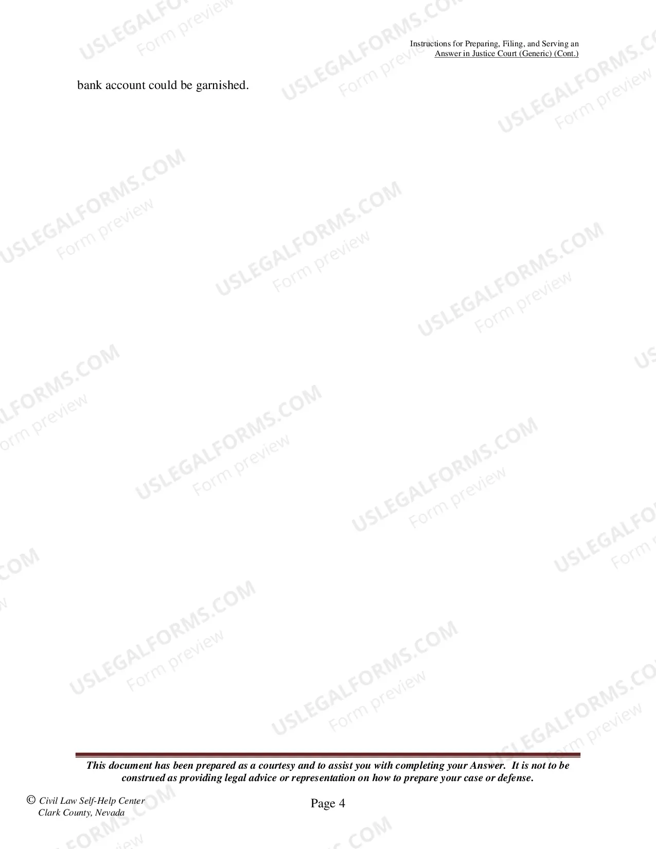 Preview Answer - Generic - Form Instructions