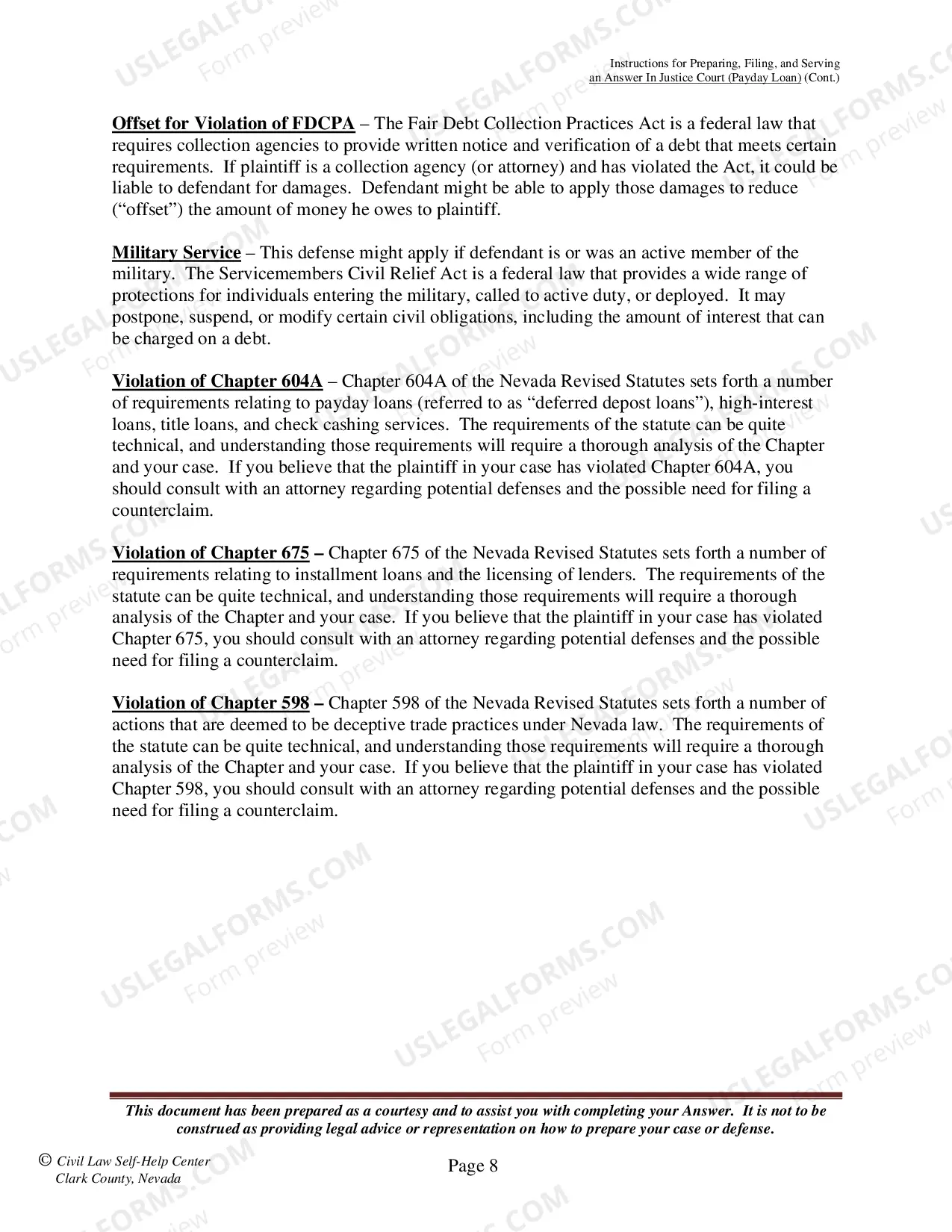 Preview Answer - Payday Loan - Instructions
