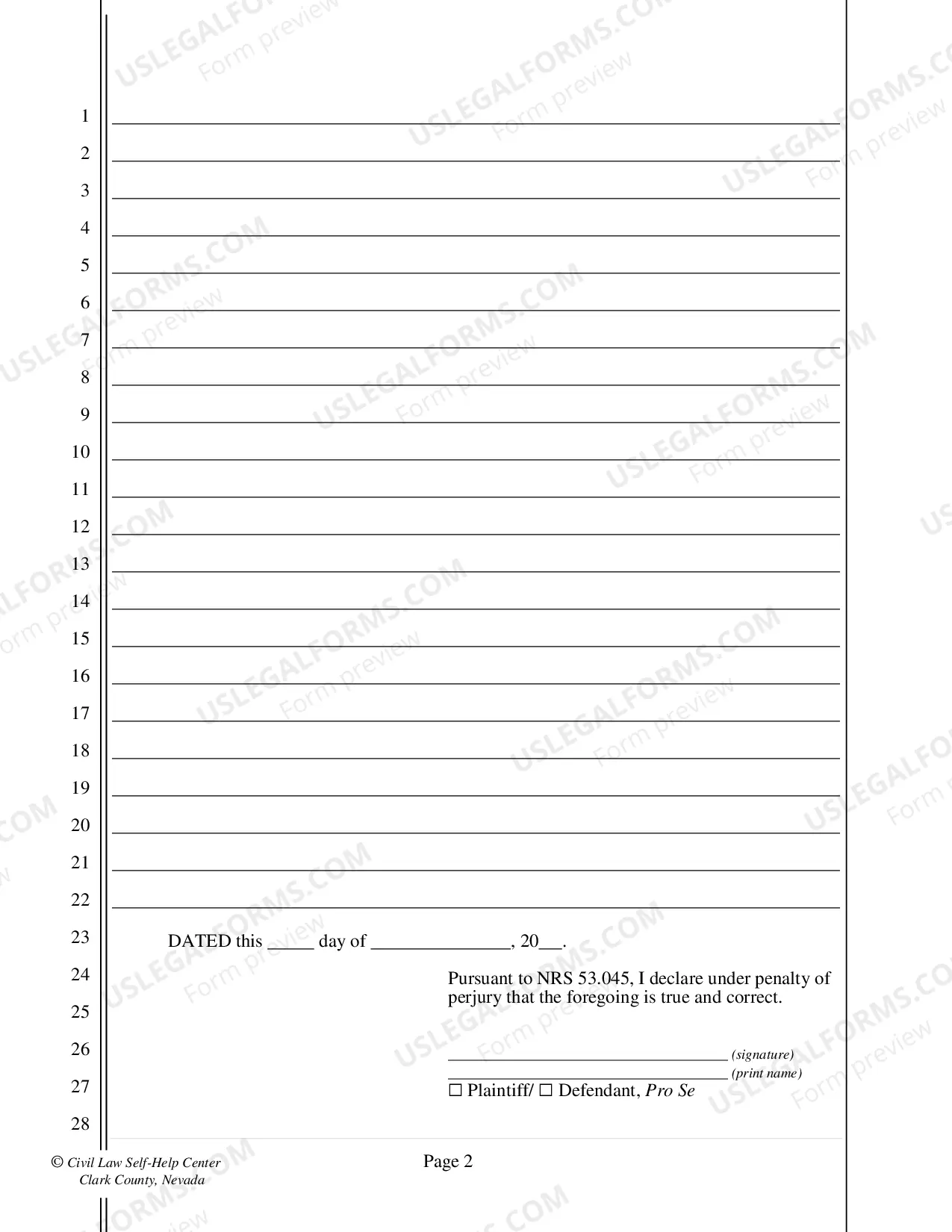Preview Statement of Points on Appeal