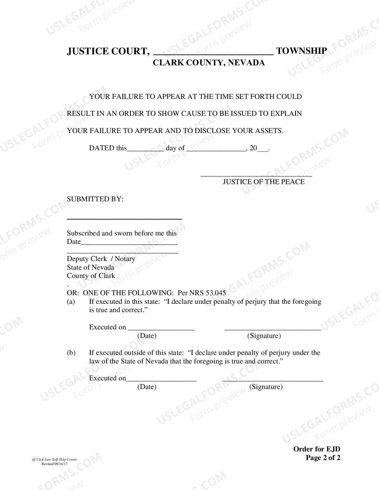 Preview Motion for Examination of Judgment Debtor - Fillable Form