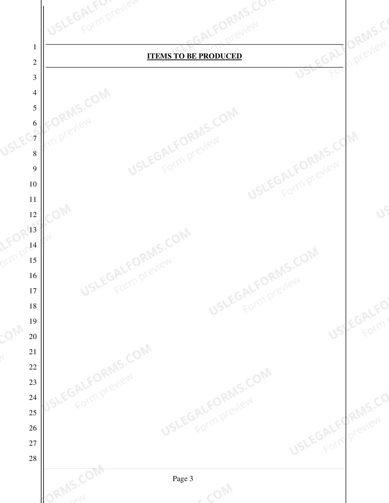Preview Subpeona for Business Records (without Appearance) - Nonfillable Form