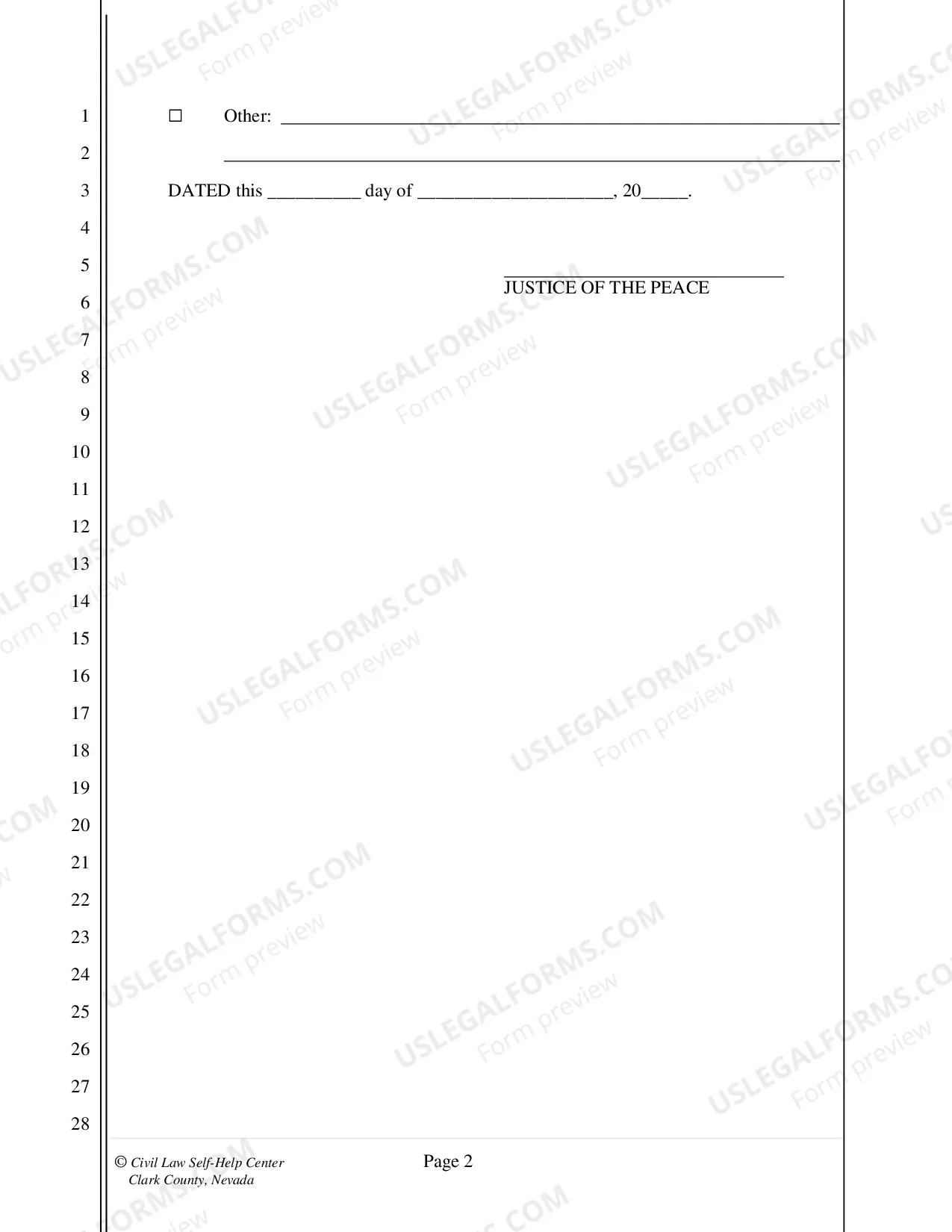Preview Order Regarding Claim of Exemption from Execution - Fillable Form
