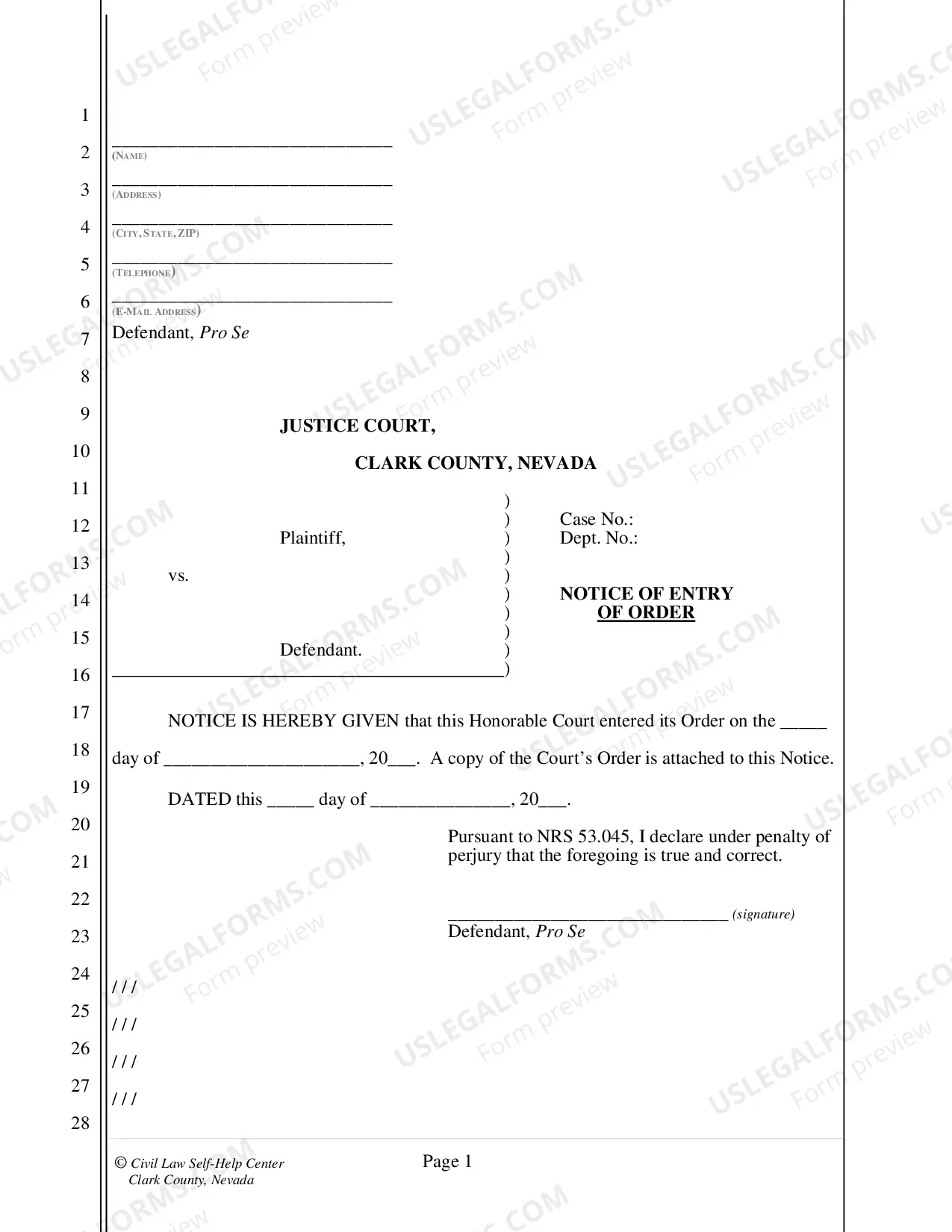 Preview Order Regarding Claim of Exemption from Execution - Nonfillable Form