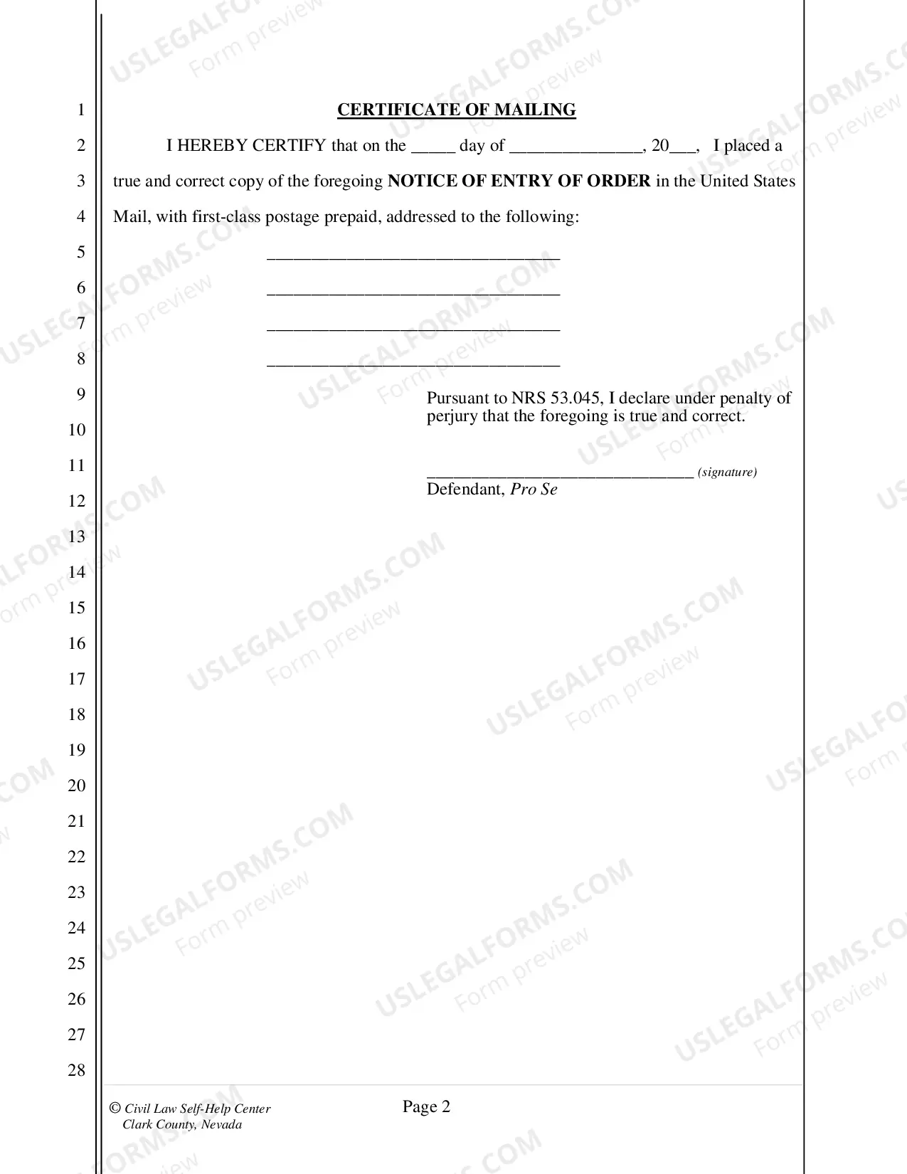 Preview Order Regarding Claim of Exemption from Execution - Nonfillable Form