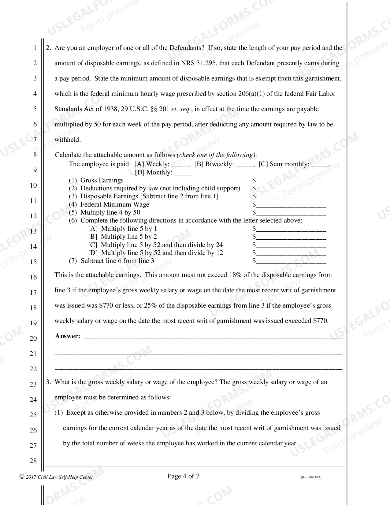 Preview Writ of Garnishment