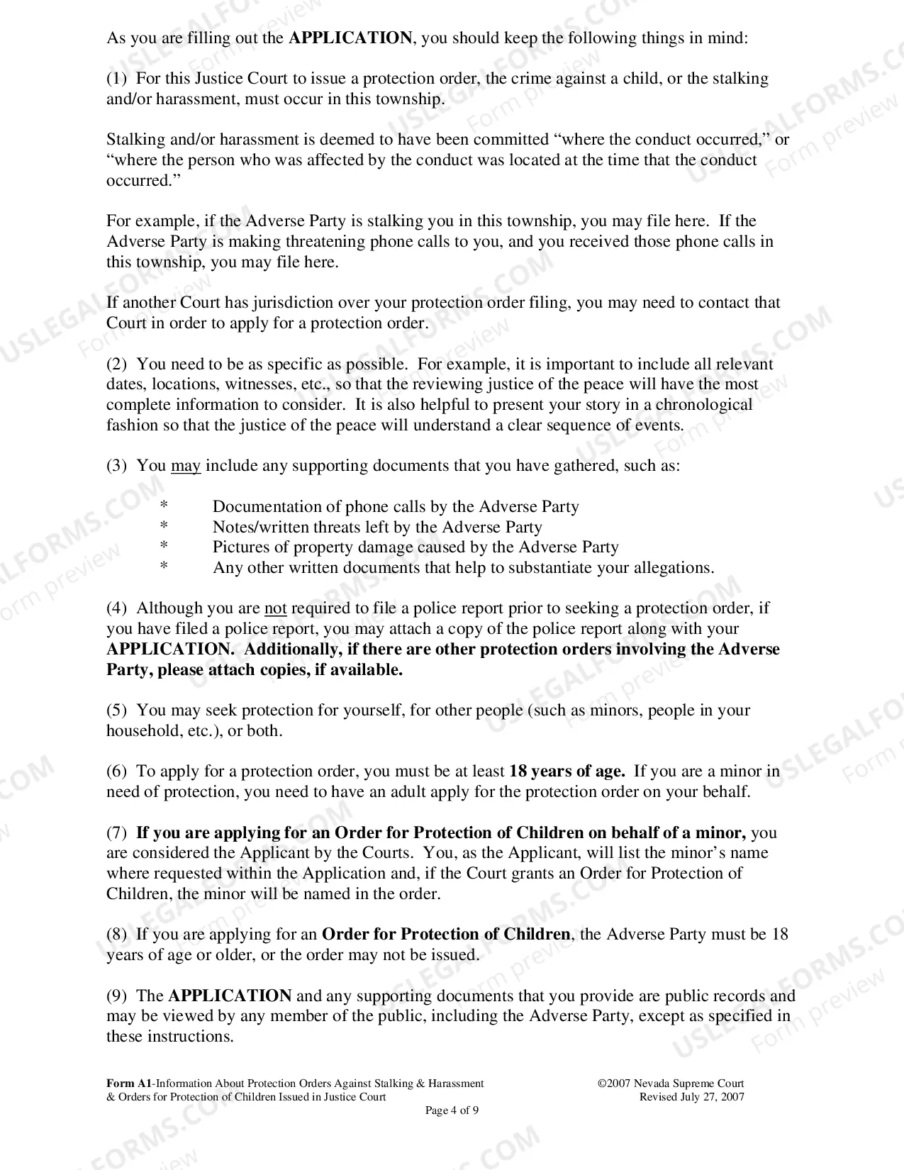 Preview Information Packet - Reference