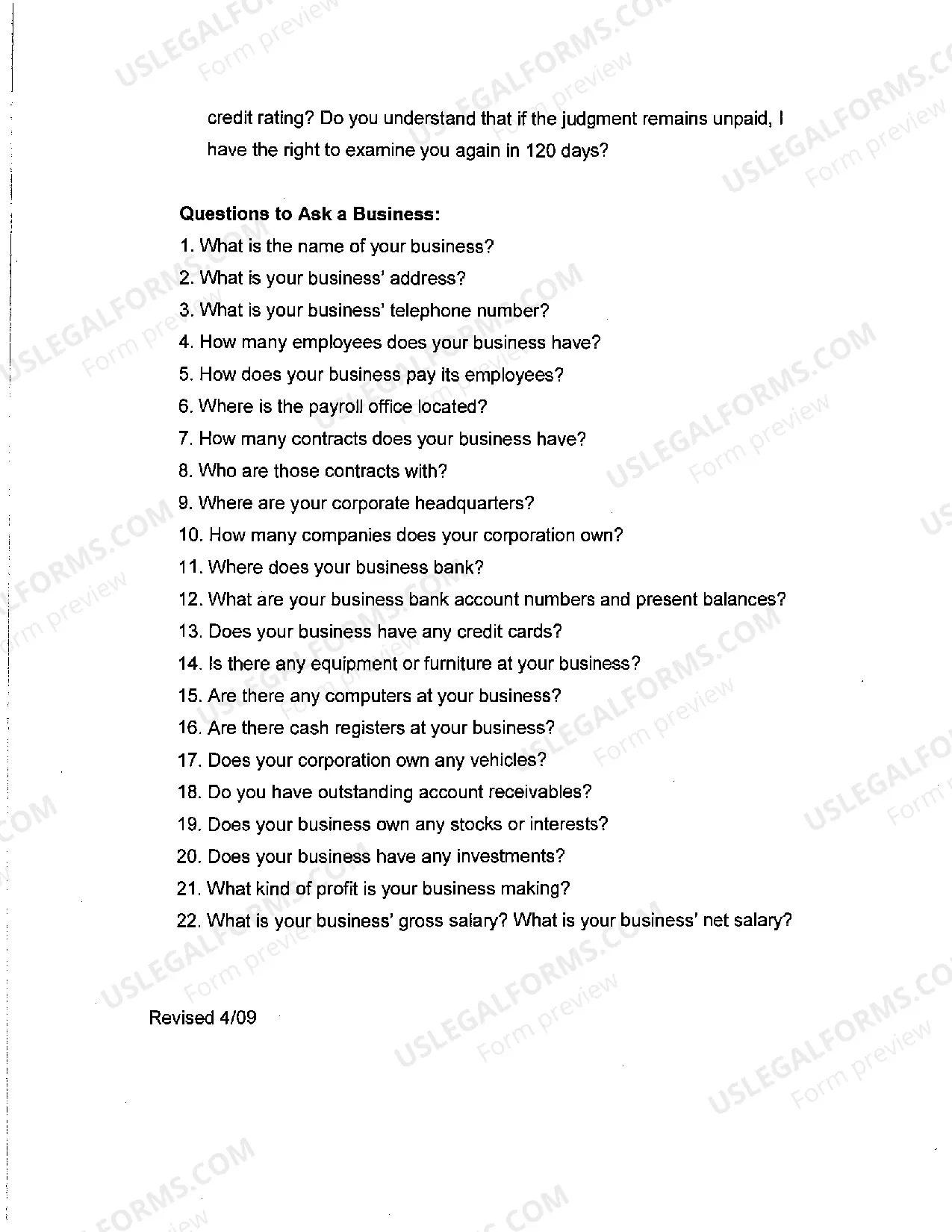 Preview MOTION FOR ORDER ALLOWING EXAMINATION of JUDGMENT DEBTOR