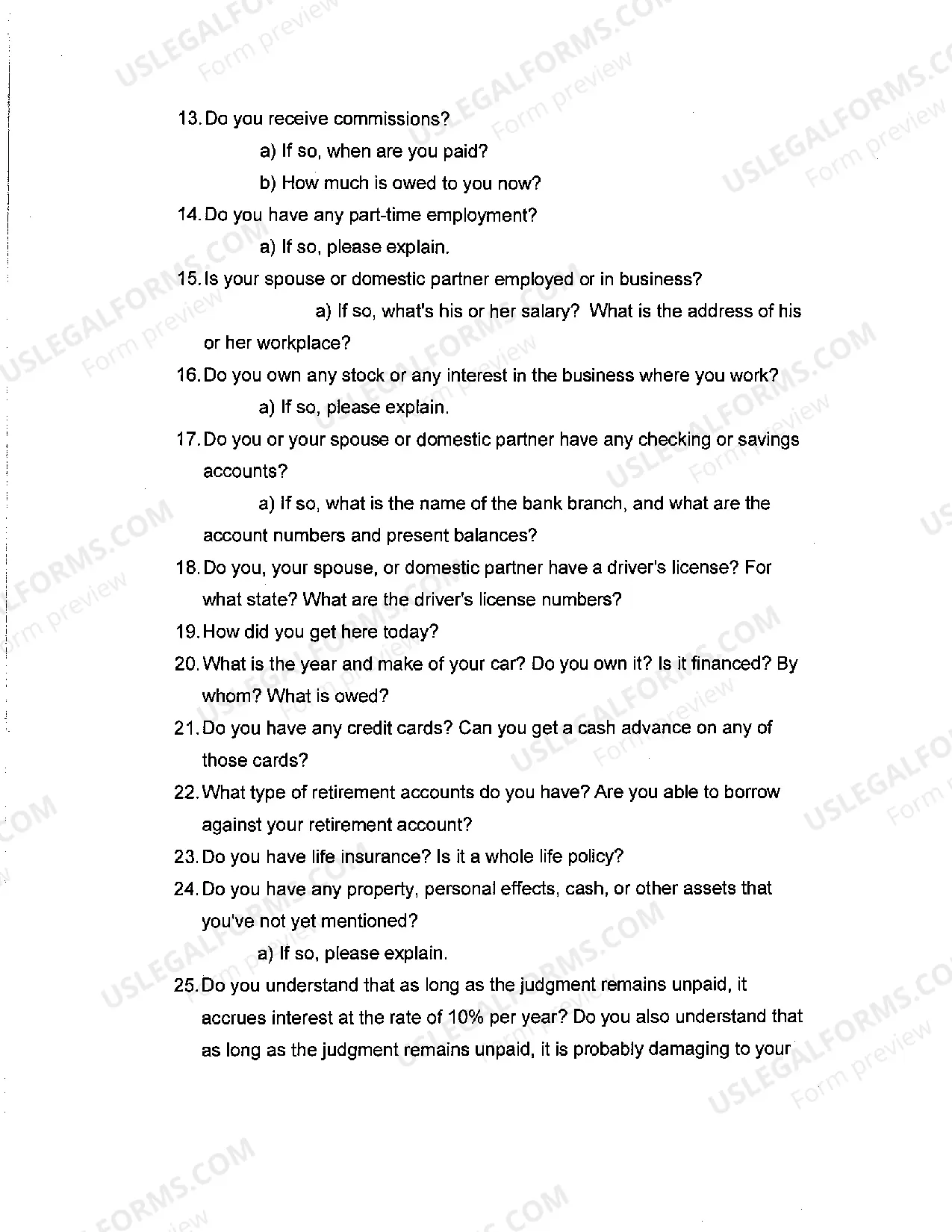 Preview MOTION FOR ORDER ALLOWING EXAMINATION of JUDGMENT DEBTOR