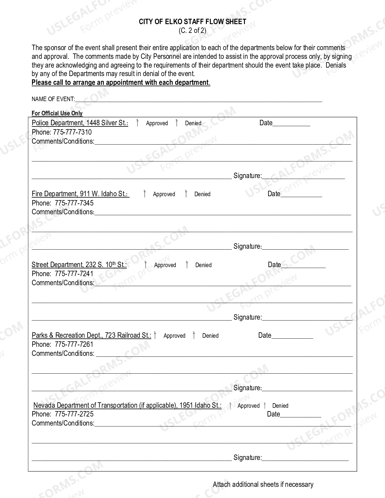 Preview SPECIAL EVENT LICENSE ON CITY PROPERTY APPLICATION