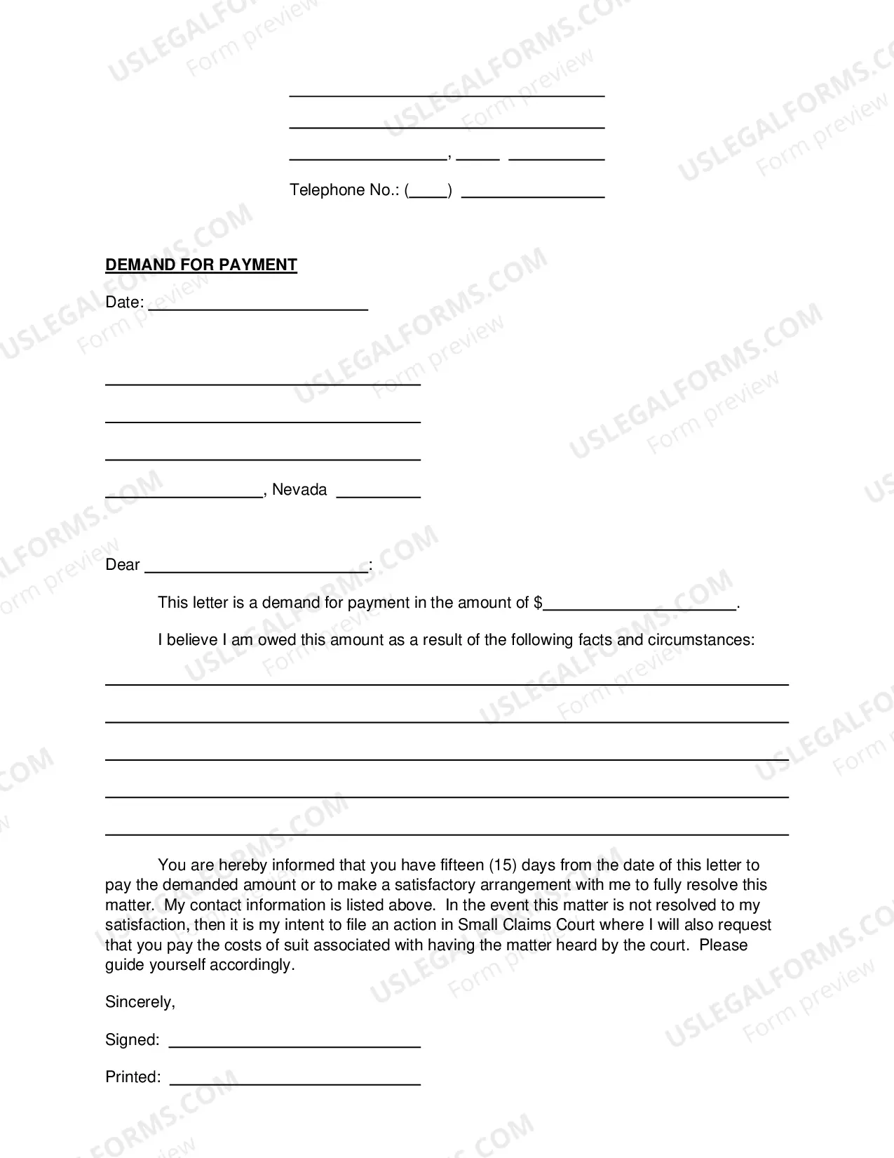 Preview Small Claims Packet