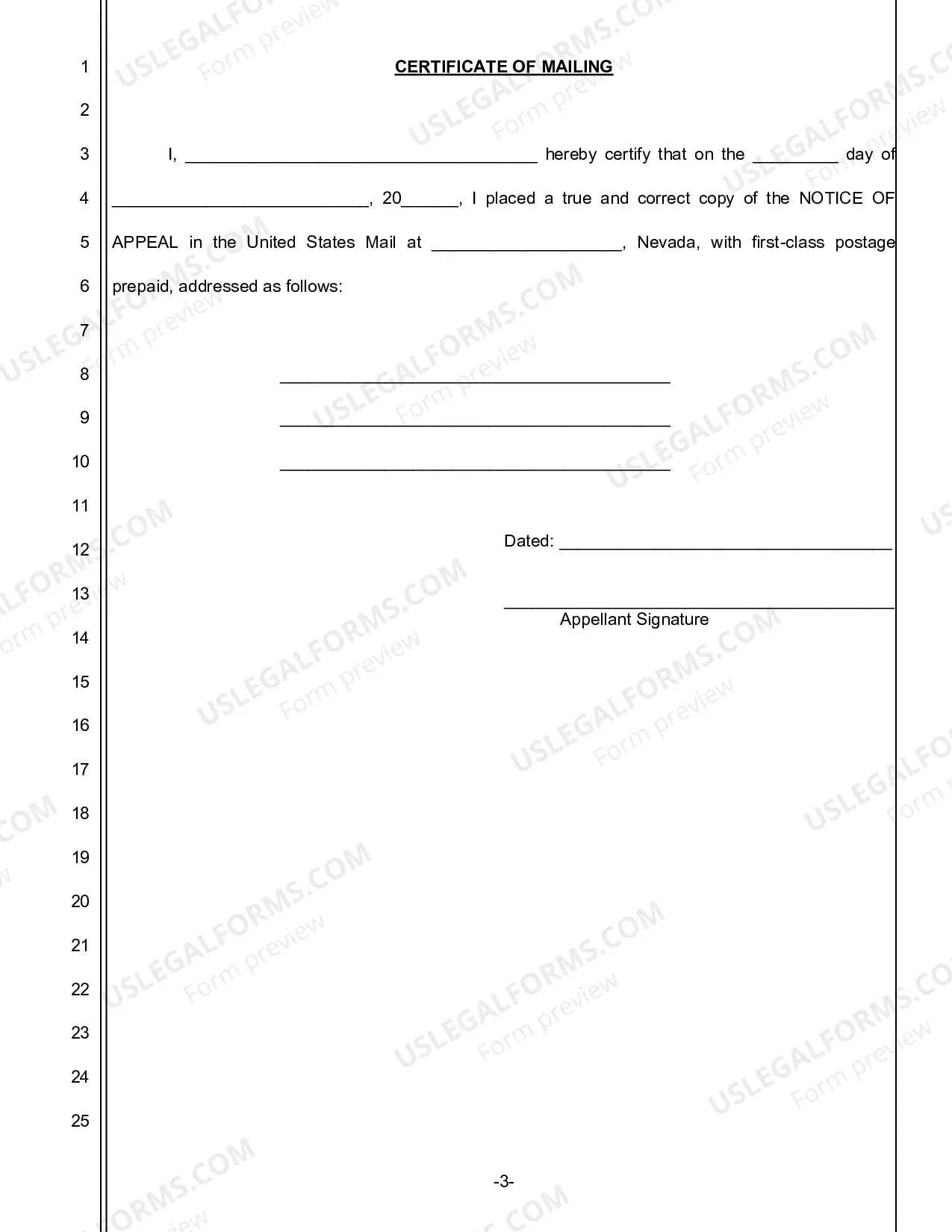 Preview Notice of Appeal and Request for Hearing