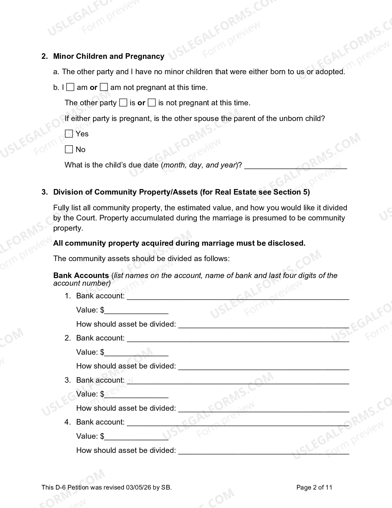 Preview Complaint For Divorce (No Children)
