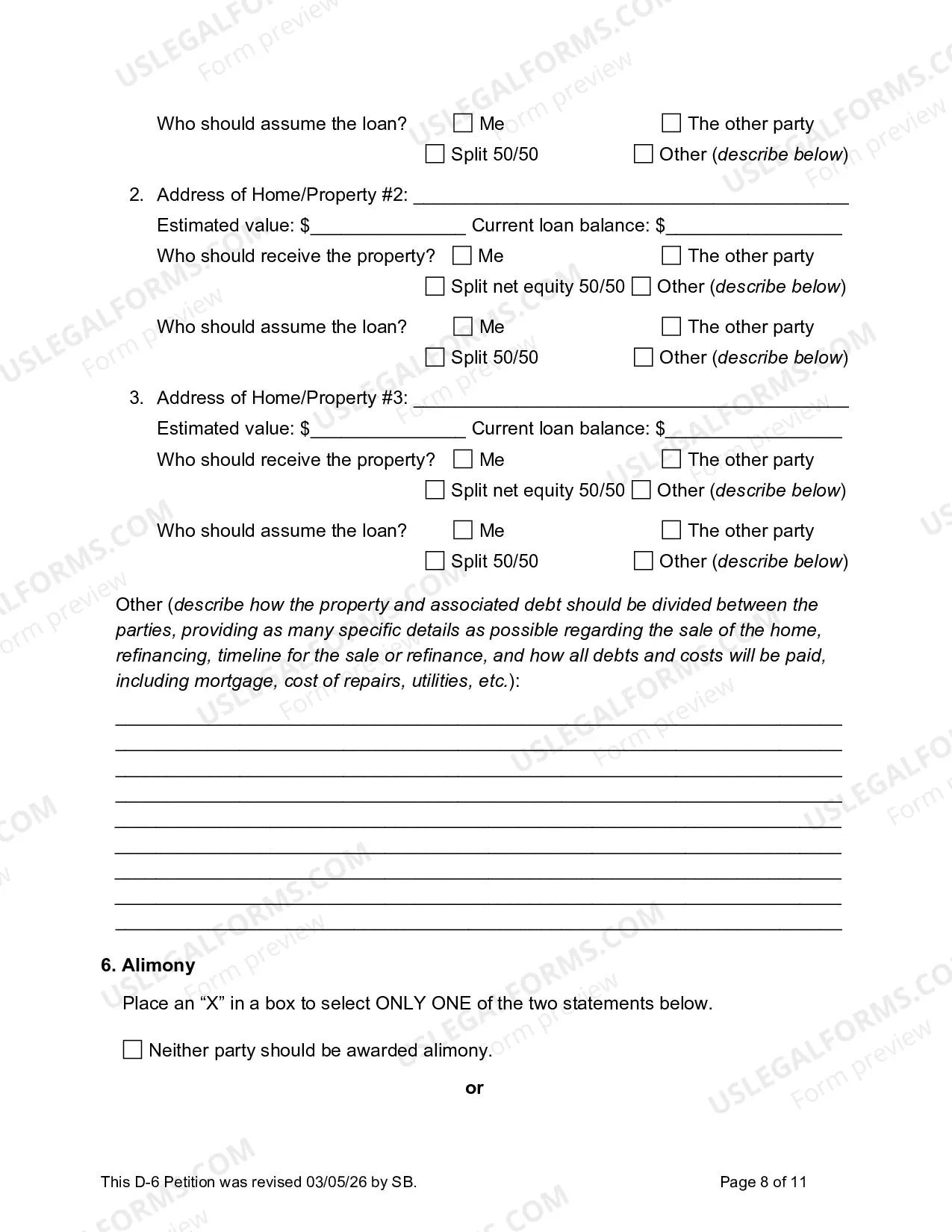 Preview Complaint For Divorce (No Children)