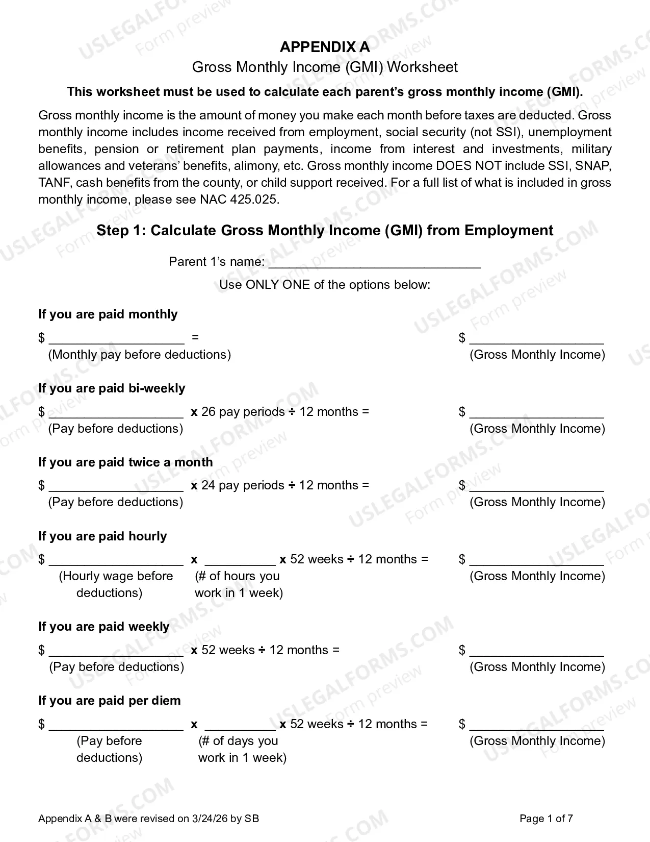 Preview Motion For Review And Modification of Child Support