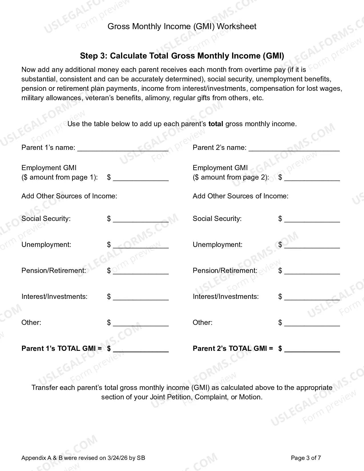 Preview Motion For Review And Modification of Child Support