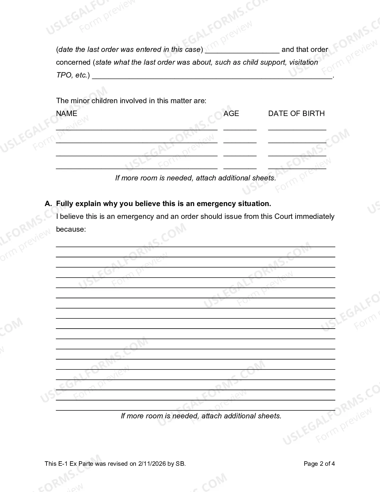 Preview E-1 - Ex Parte Motion Regarding Children