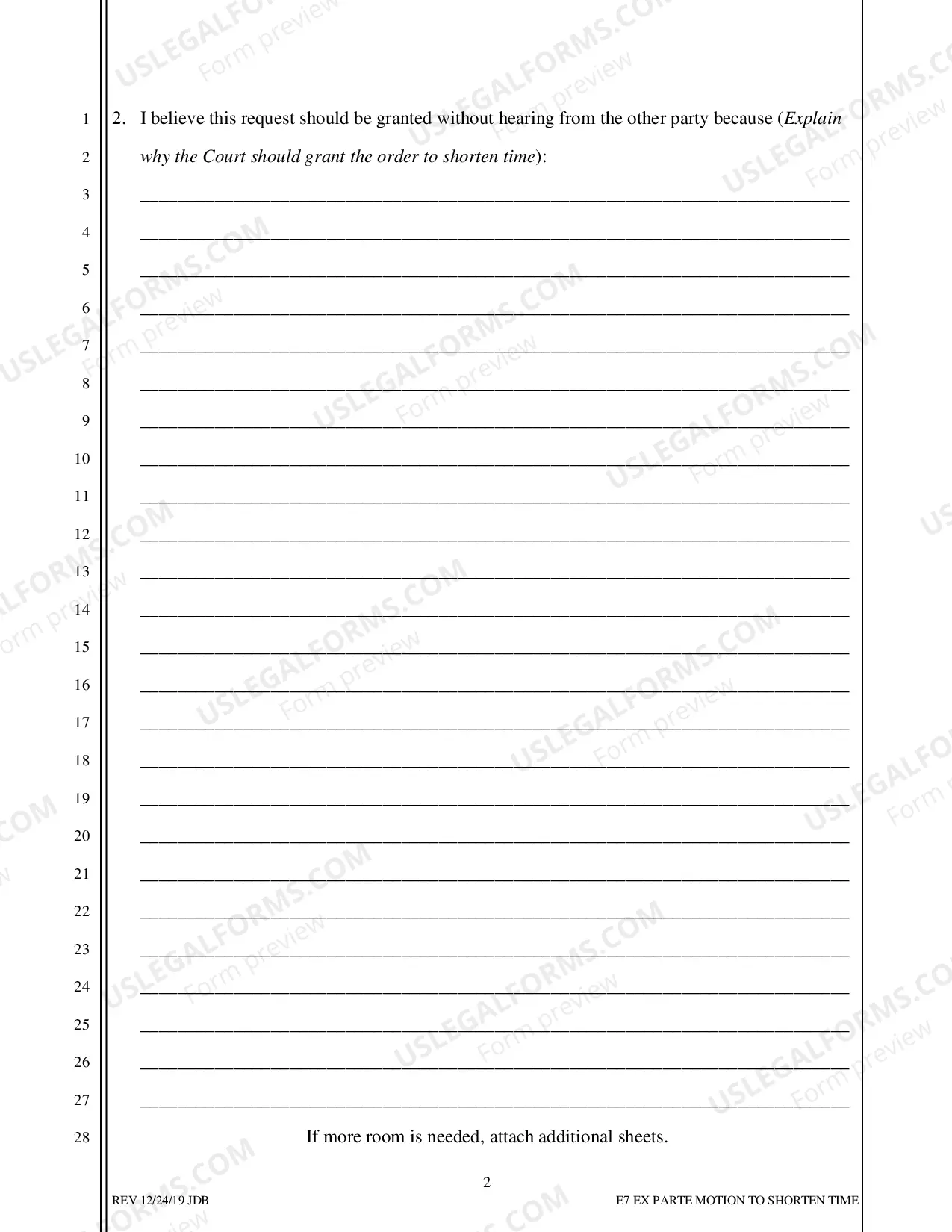 Preview E-7 - Ex Parte Motion for Order Shortening Time