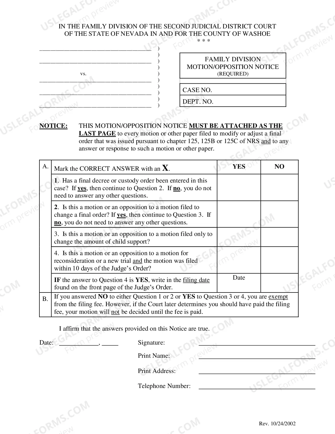 Preview E-8 - Ex Parte Motion Non Emergency