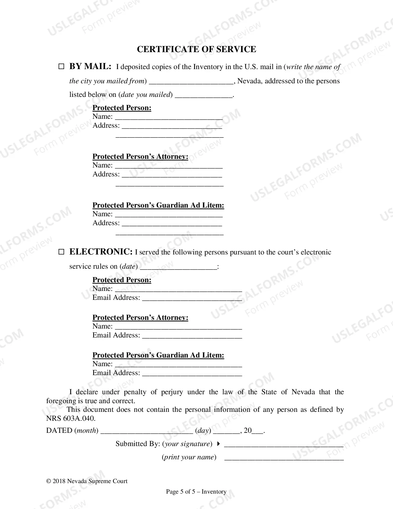 Preview Inventory, Appraisal and Record of Value