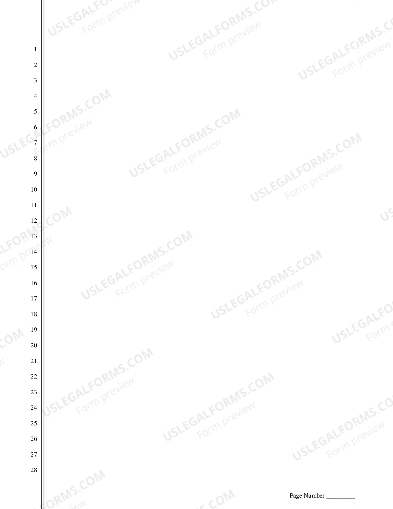 Preview Pleading Paper (No Lines)
