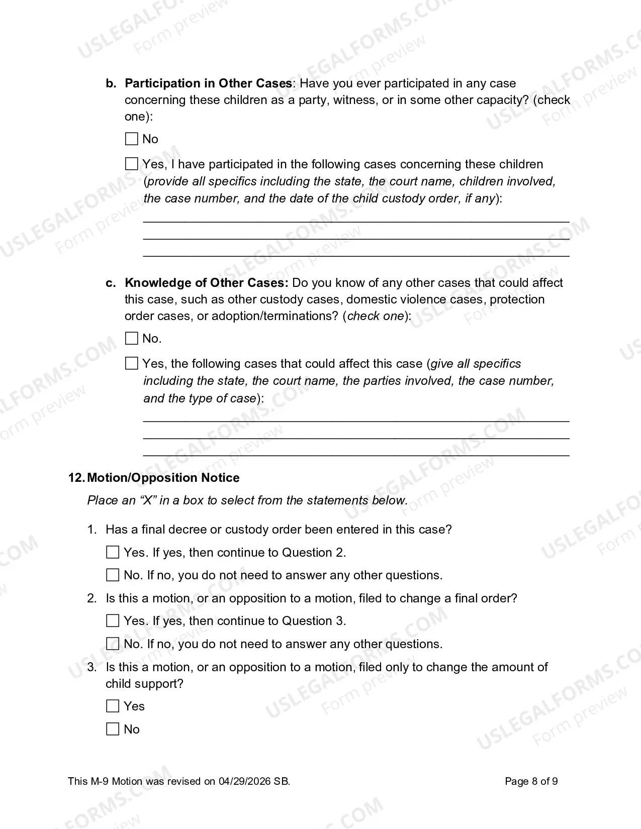 Preview M-9 Motion to Relocate
