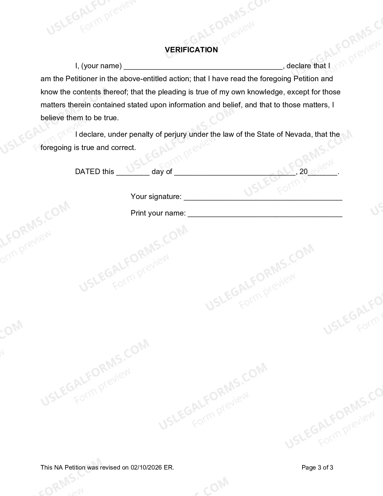 Preview N-1 Name Change for Adult