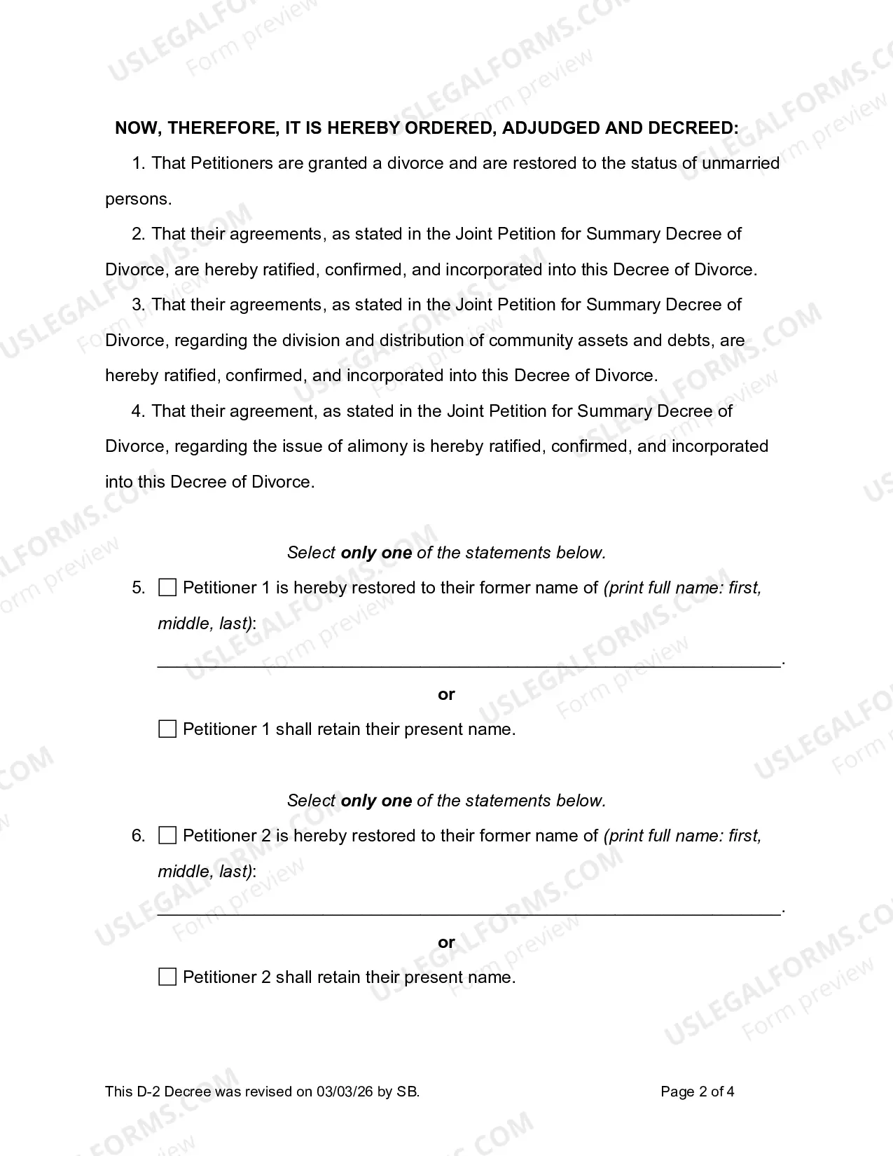 Preview divorce-decree-nokids-pdf-