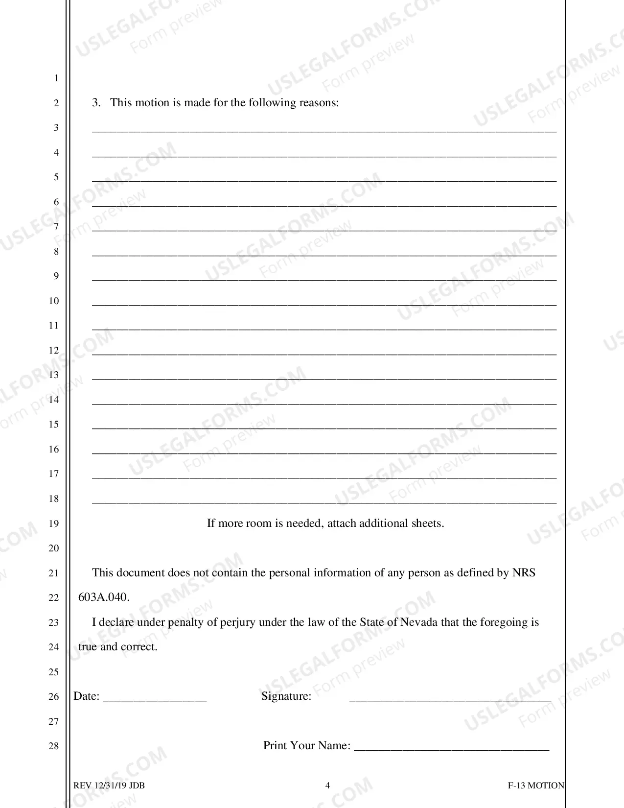 Preview F-13 TPO Motion (Adverse Party)