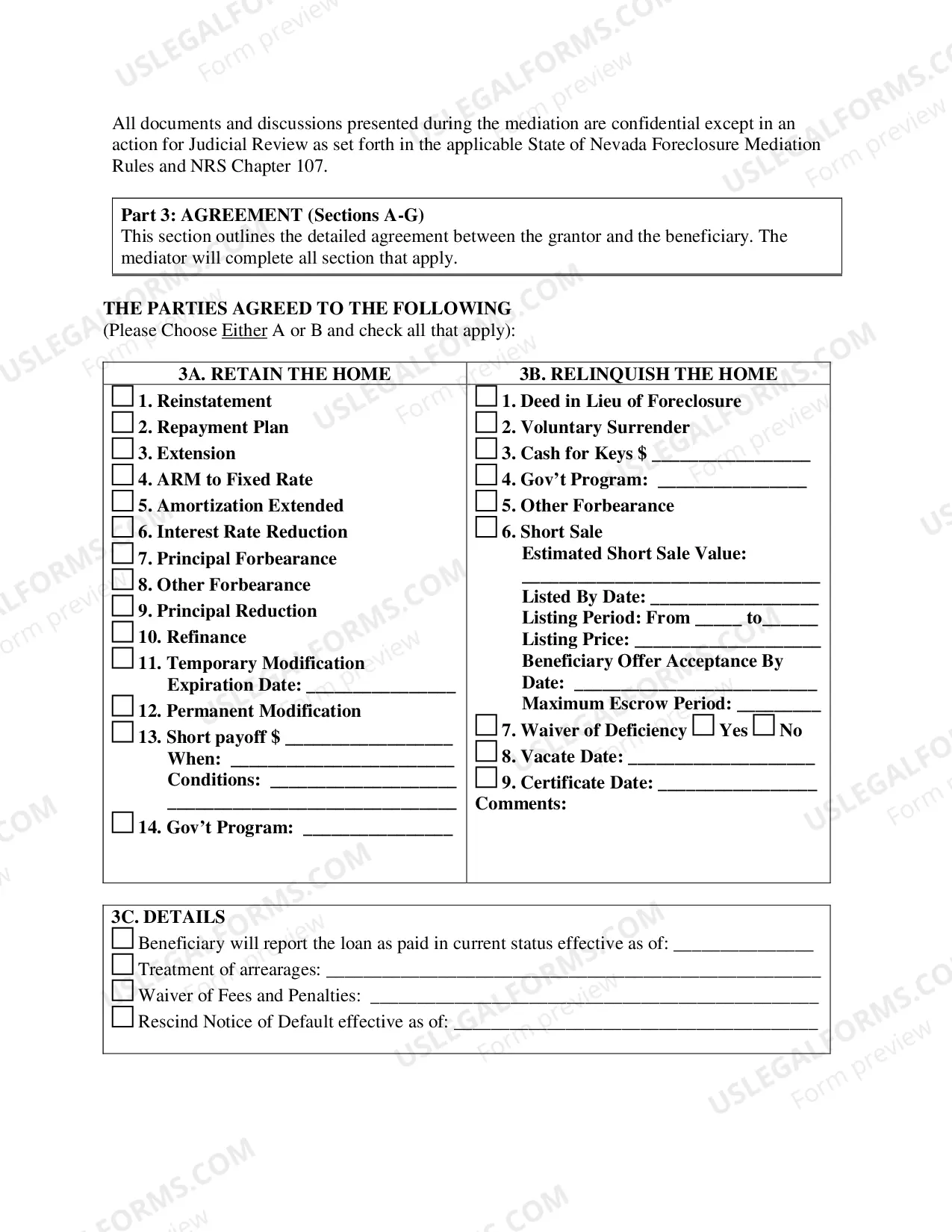 Preview Foreclosure - Mediator's Statement