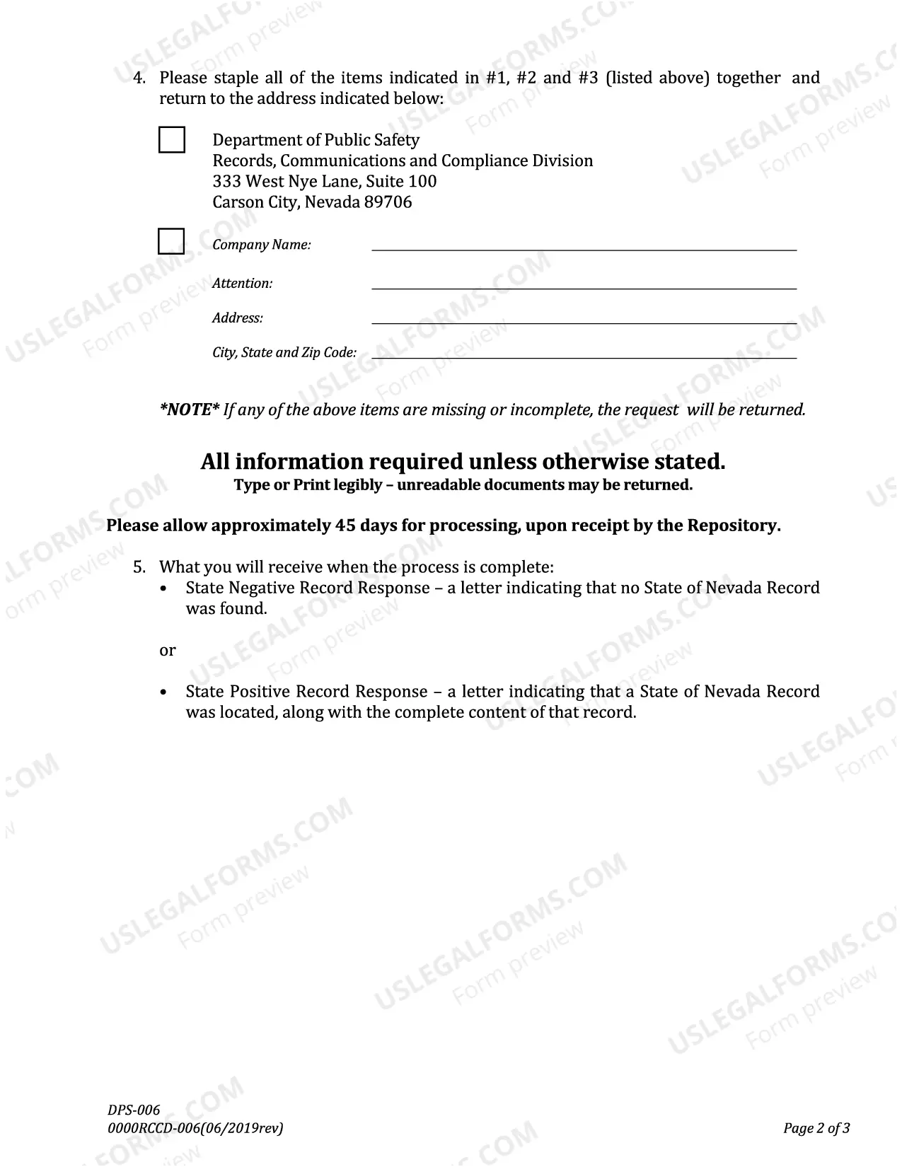 Preview Request to Seal Records