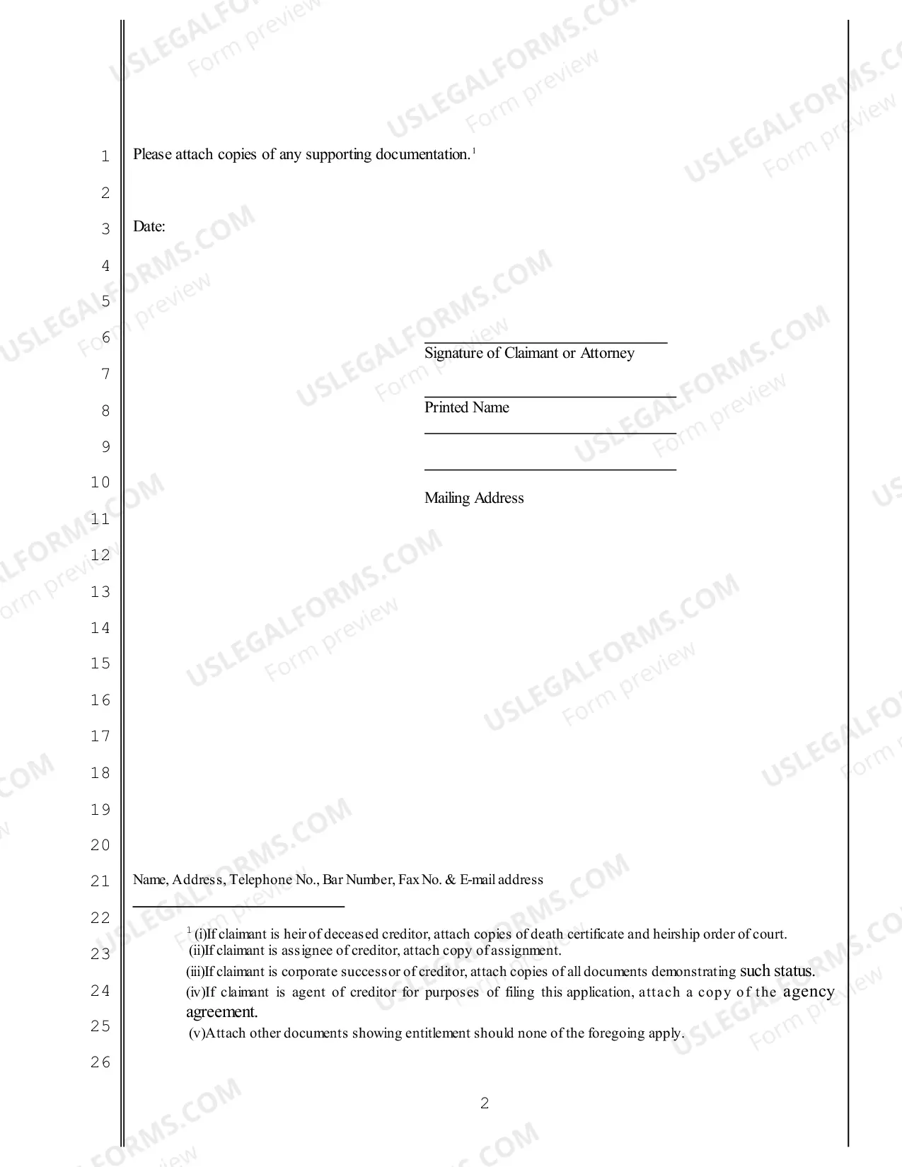 Preview Unclaimed Funds Package