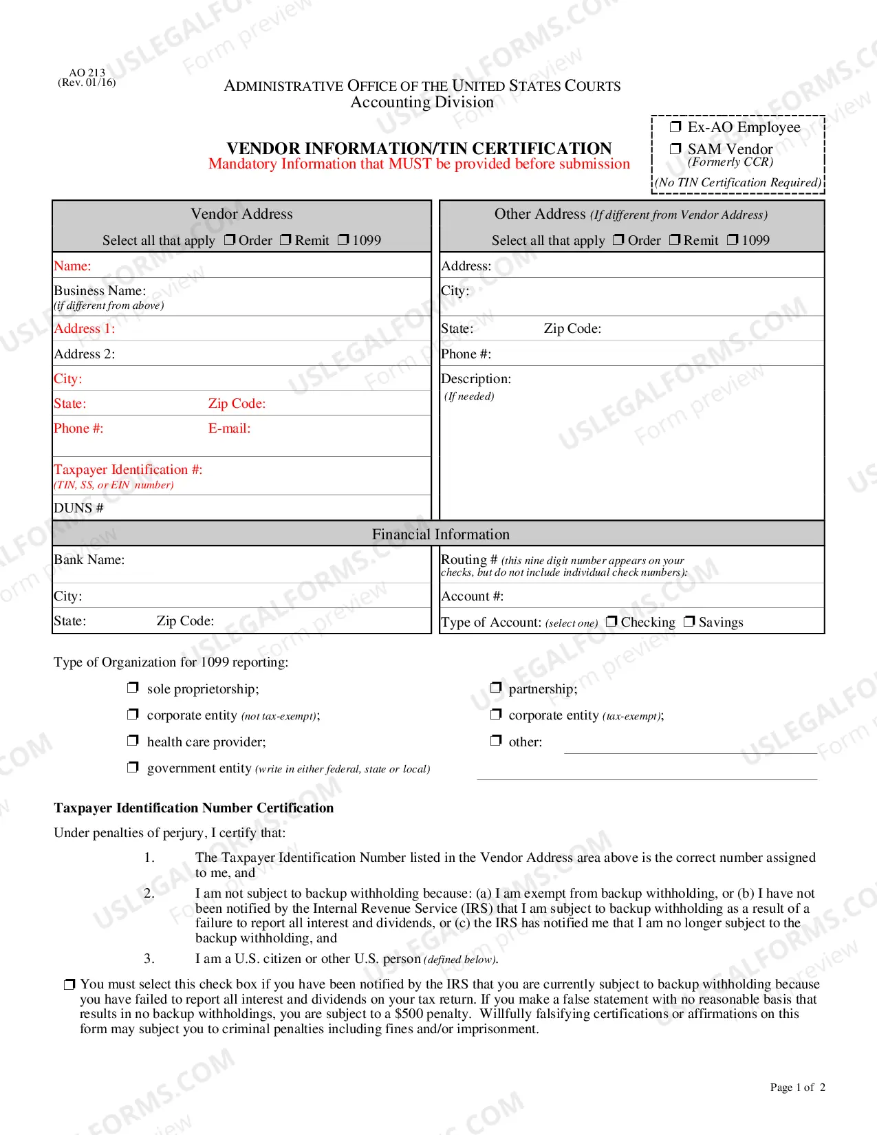 Preview Unclaimed Funds Package
