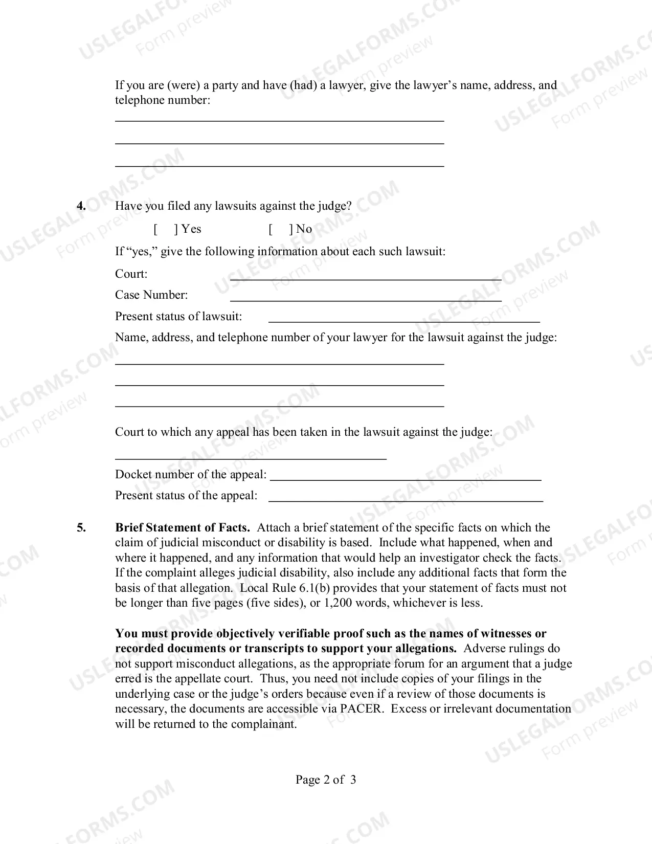 Preview Complaint of Judicial Misconduct And Disability