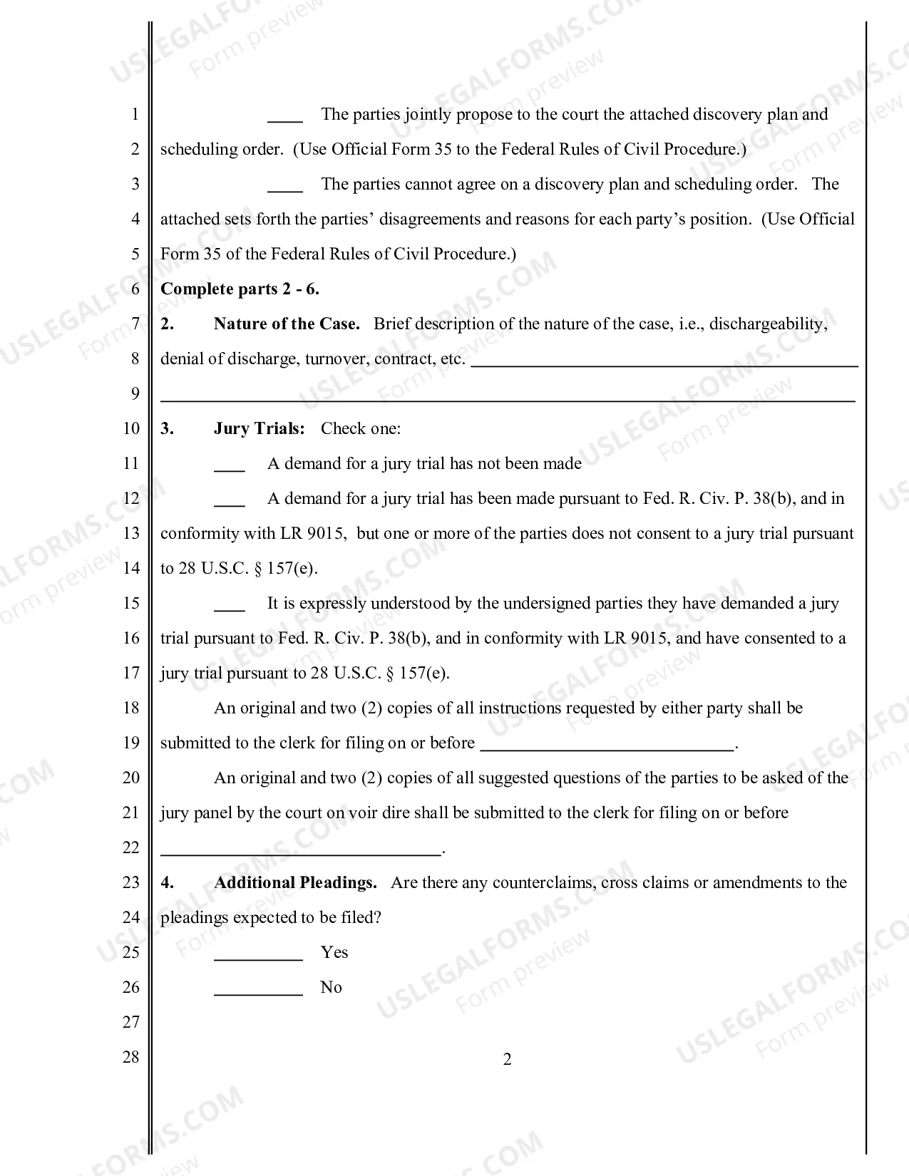 Preview Standard Discovery Plan Or Request For Waiver of Filing Discovery Plan
