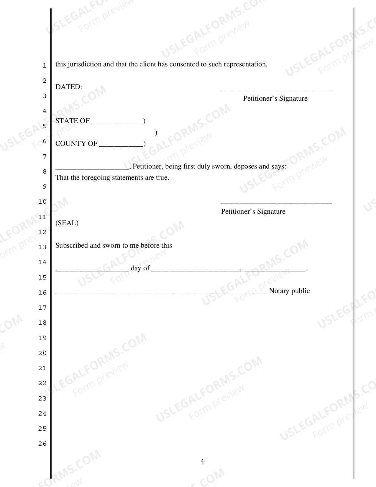 Preview Verified Petition For Permission To Practice In This Case Only By Attorney Not Admitted To The Bar of This Court