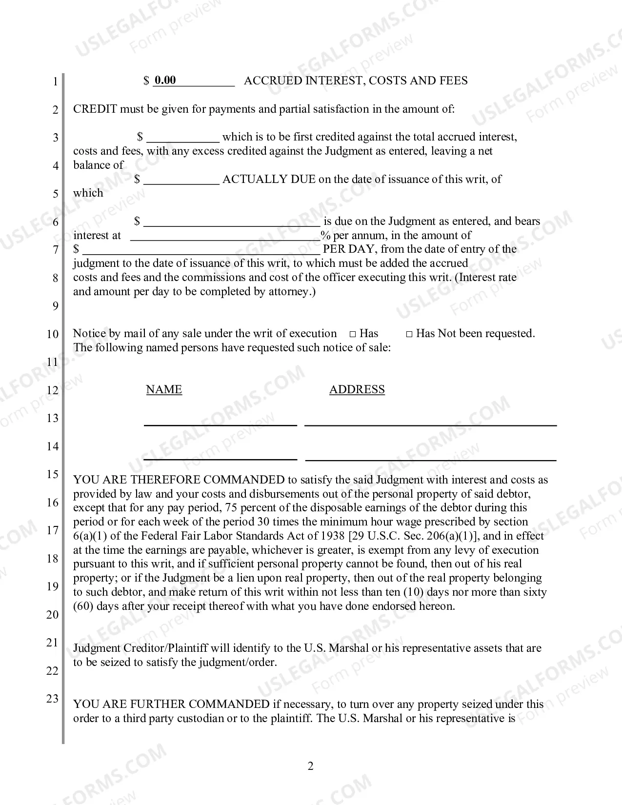 Preview Writ of Execution